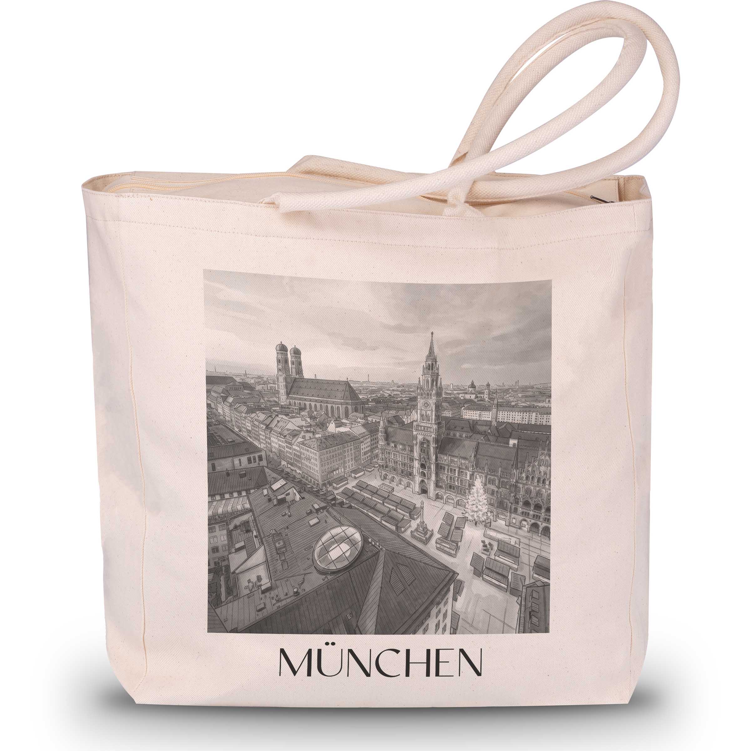 münchen-deutschland-einkaufstasche-aquarell-schwarz-weiss