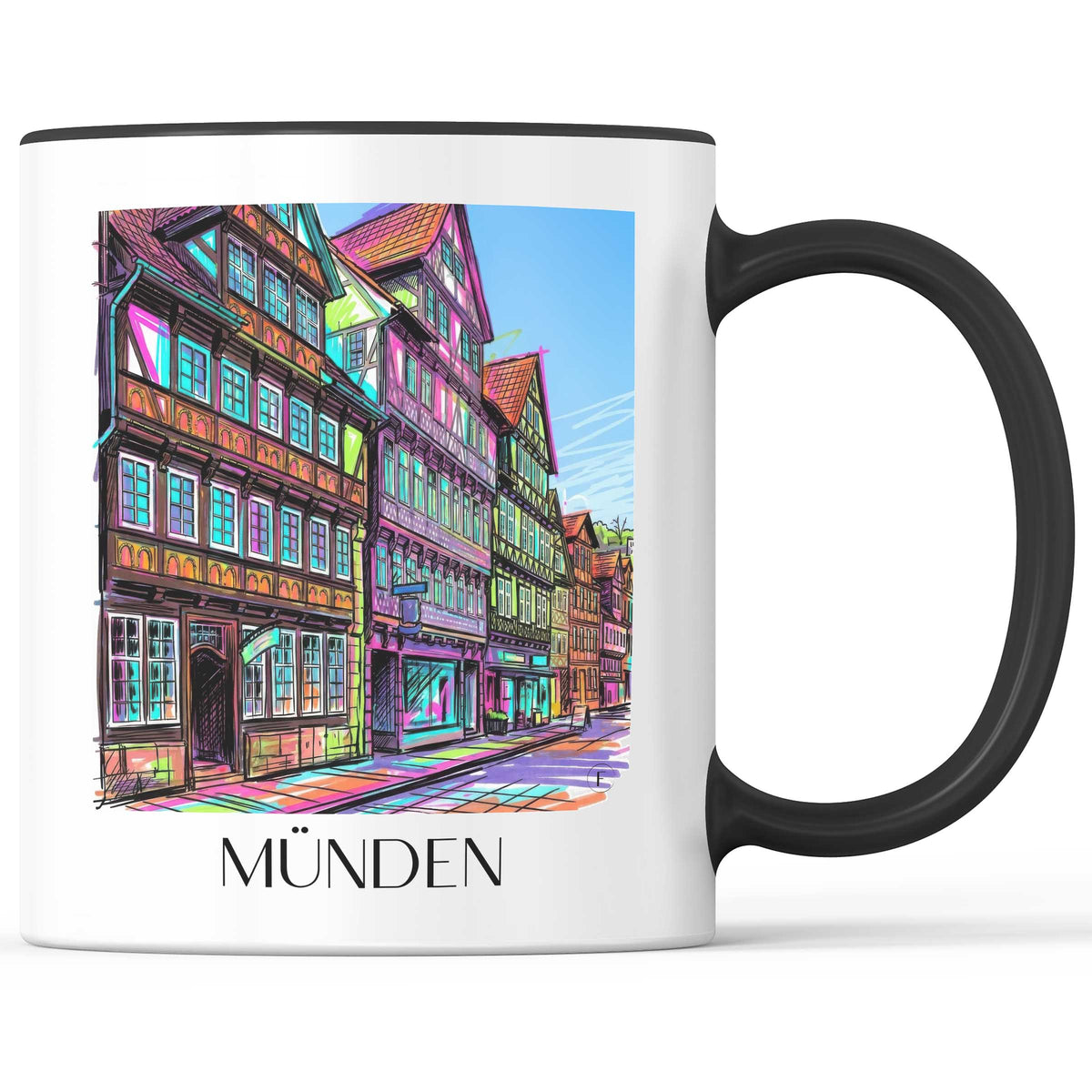 Münden Kaffeebecher - Niedersachsen - Deutschland Becher - Kaffeetasse im Tag Graffiti Stil - favplace