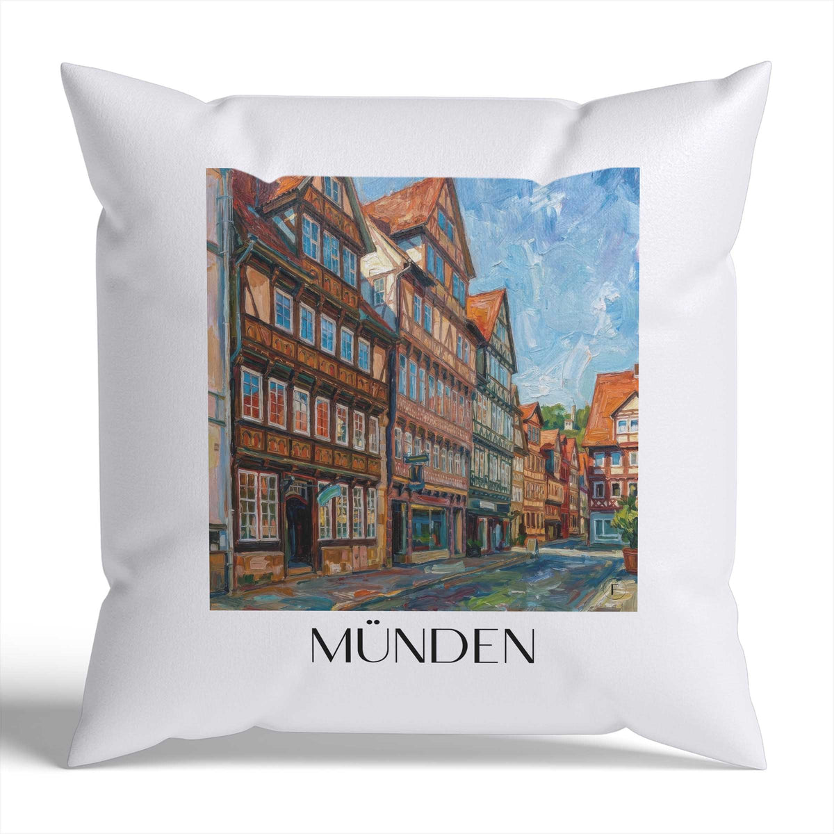 münden-niedersachsen-deutschland-kissenbezug-oil-painting-oelgemaelde