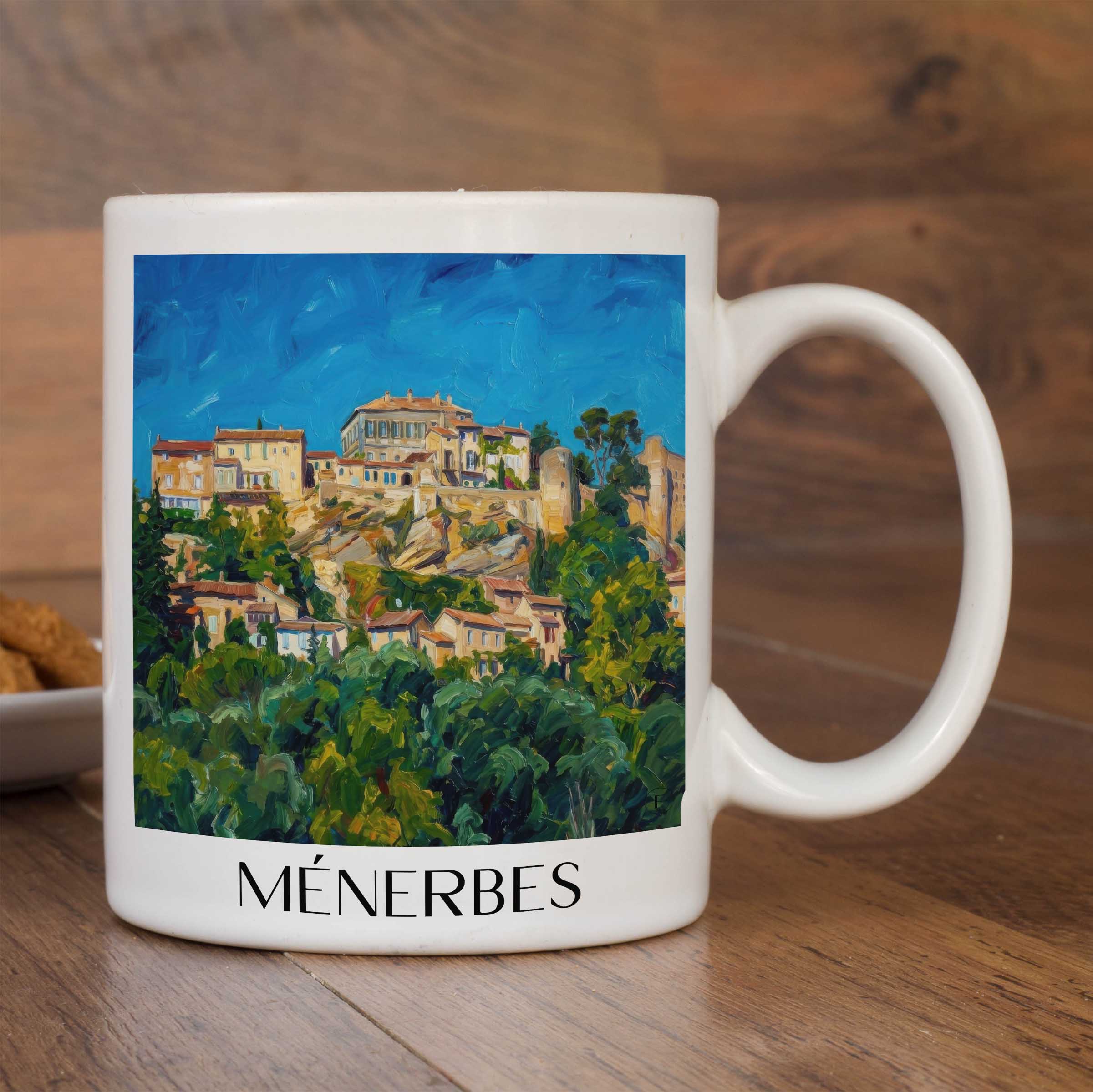 ménerbes-provence-frankreich-kaffeebecher-oil-painting-oelgemaelde
