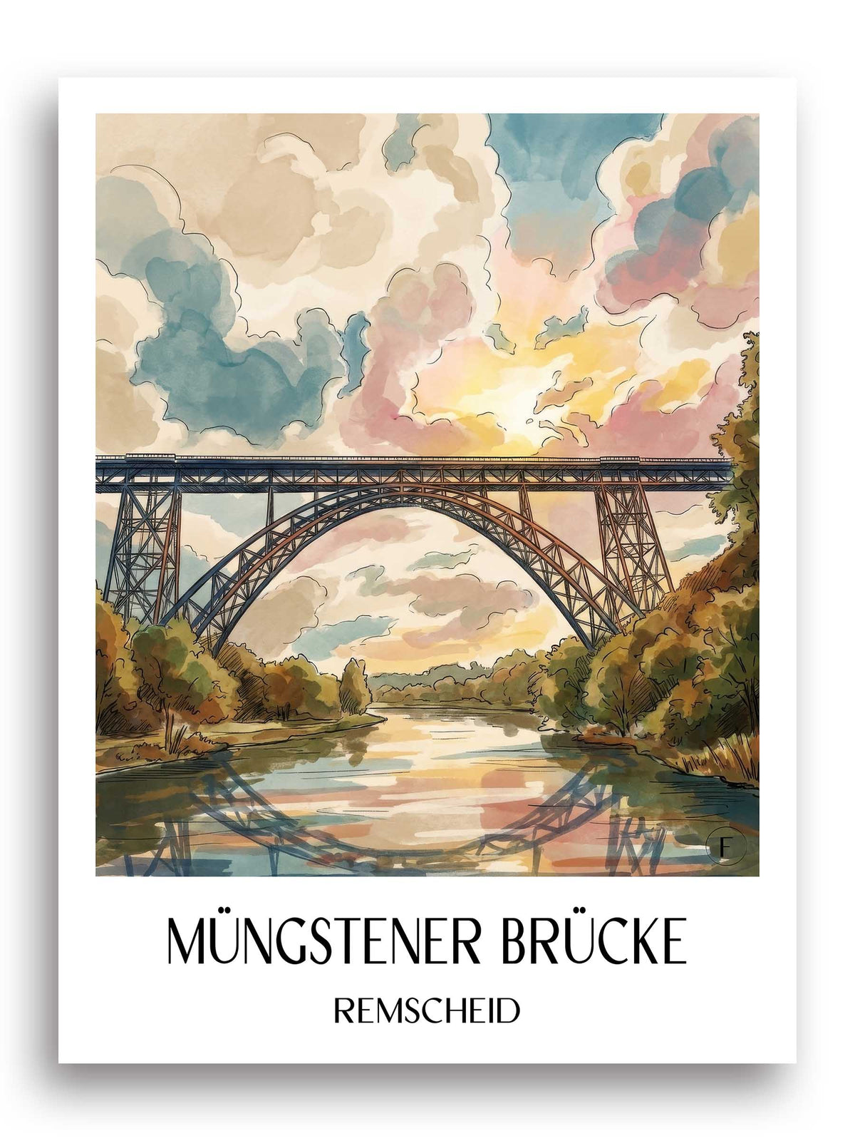 müngstener-brücke-remscheid-deutschland-poster-aquarell