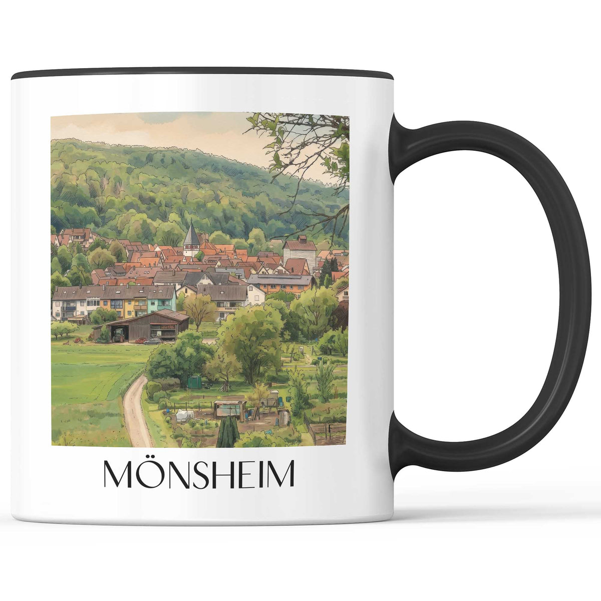 mönsheim-baden-württemberg-deutschland-kaffeebecher-aquarell