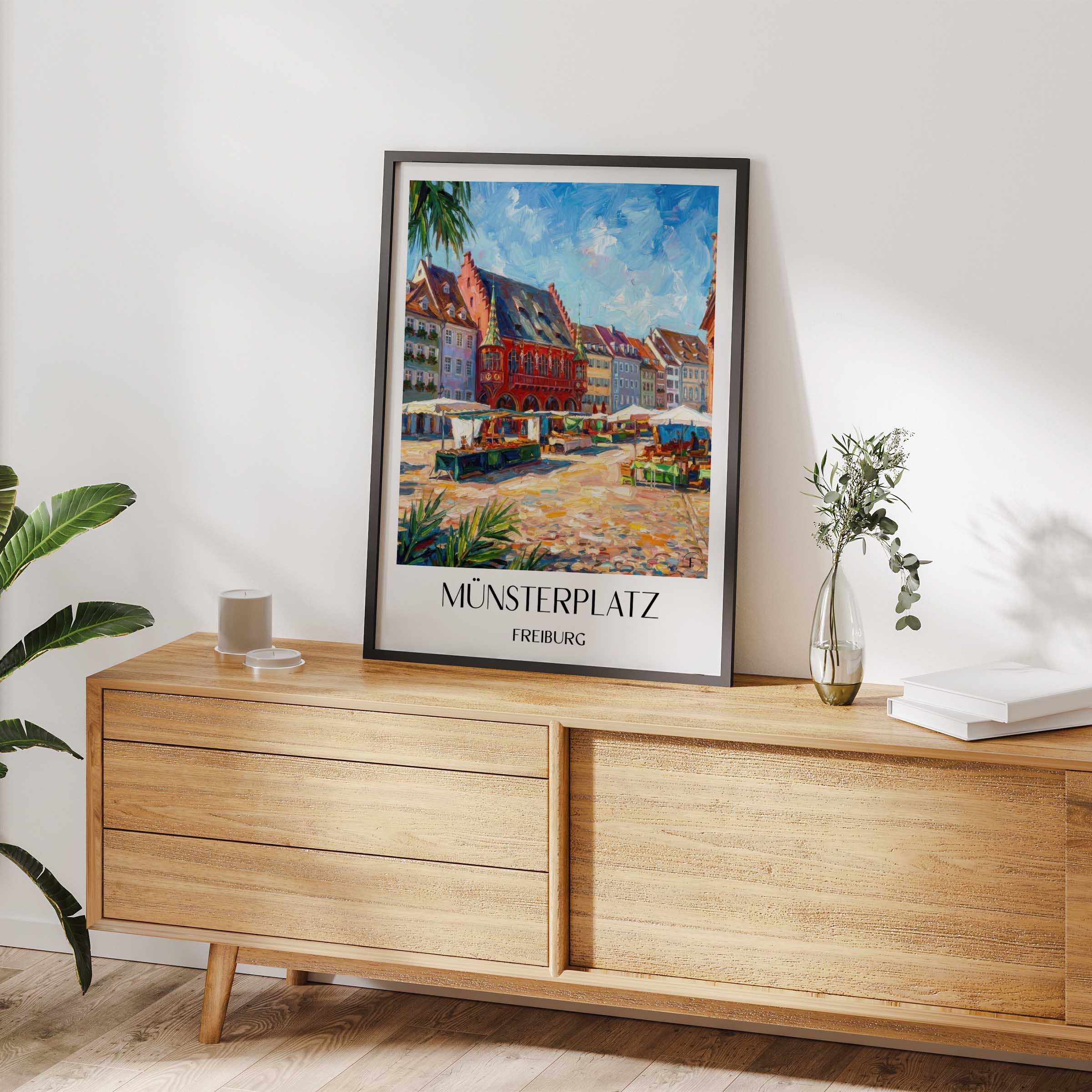 münsterplatz-freiburg-deutschland-poster-oil-painting-oelgemaelde