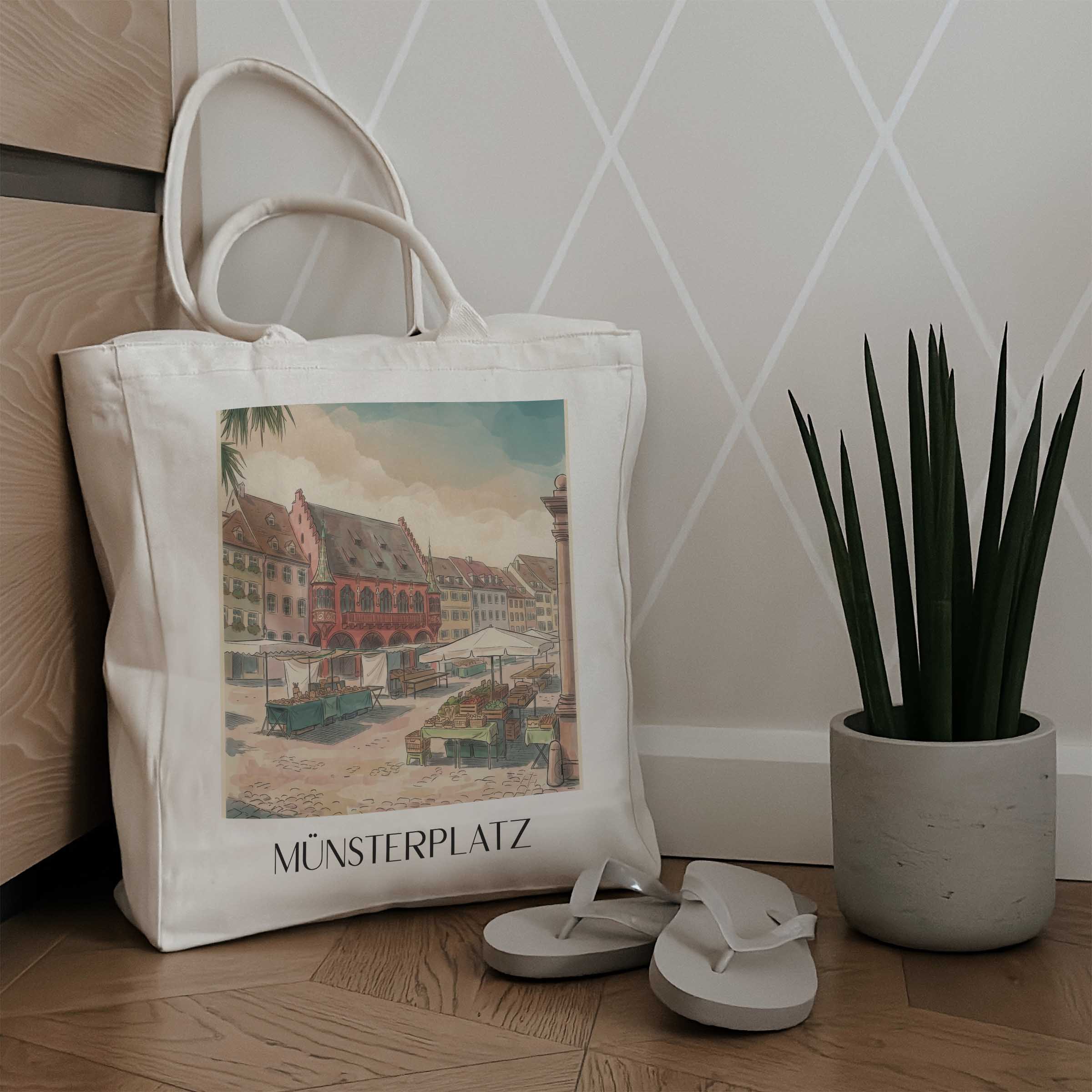 Münsterplatz Freiburg Shopping Bag - Germany - Shopping Bag of your favorite place