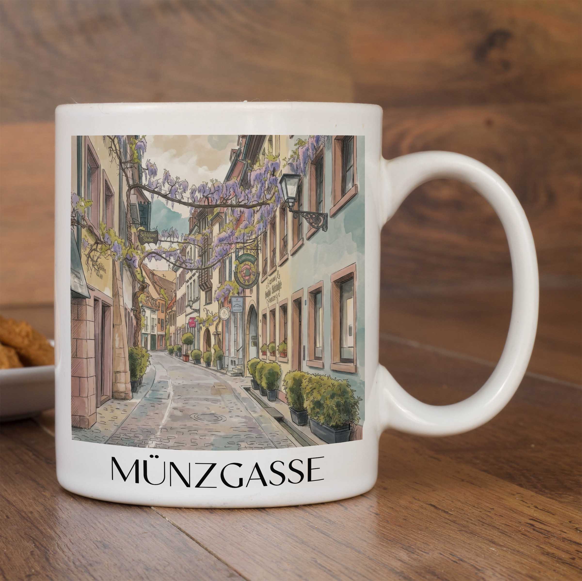 münzgasse-freiburg-deutschland-kaffeebecher-aquarell