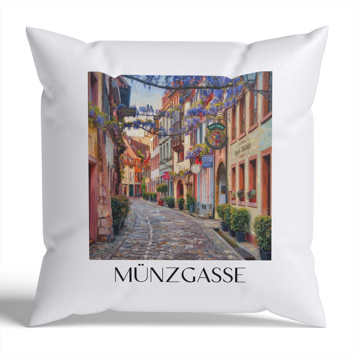 münzgasse-freiburg-deutschland-kissenbezug-oil-painting-oelgemaelde