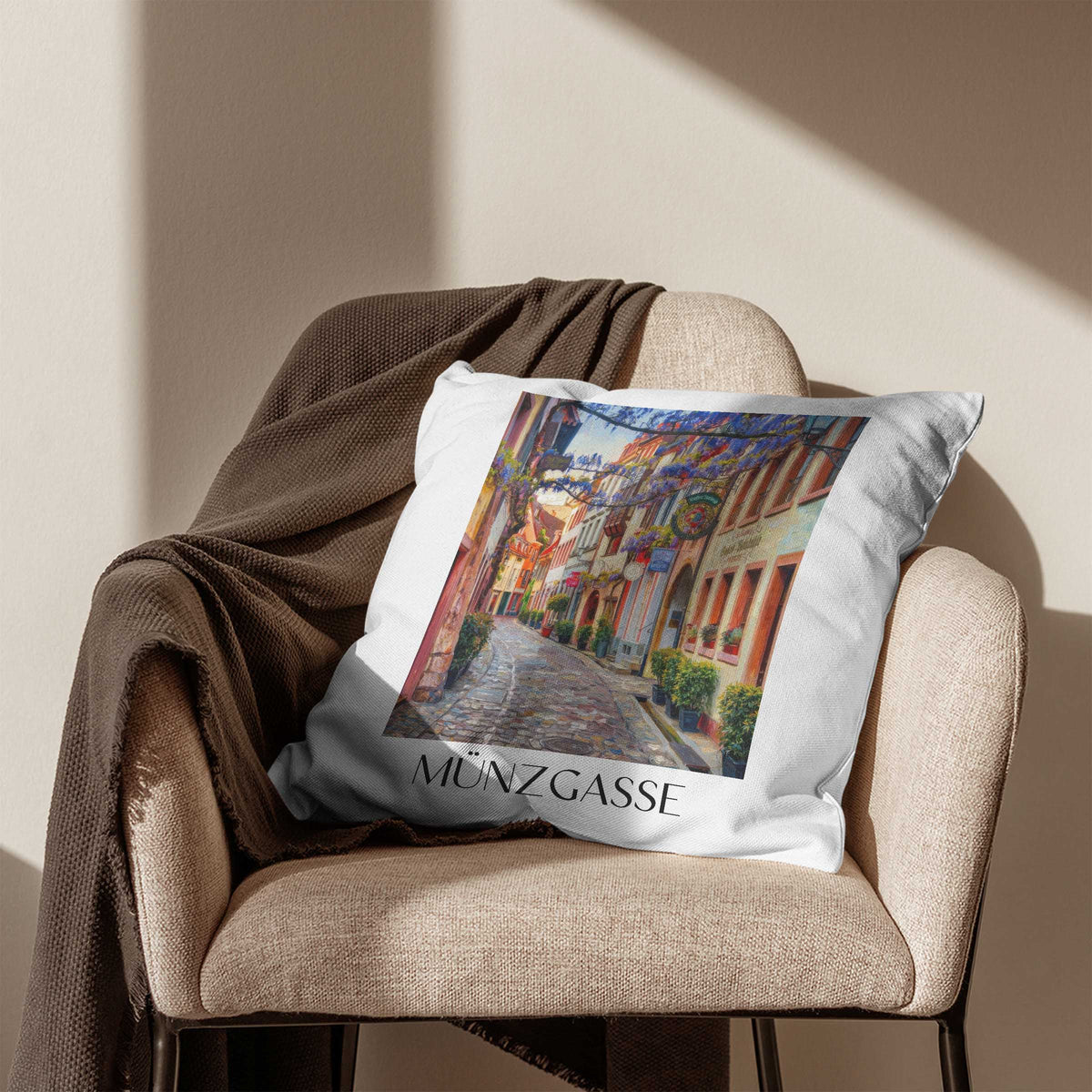 münzgasse-freiburg-deutschland-kissenbezug-oil-painting-oelgemaelde
