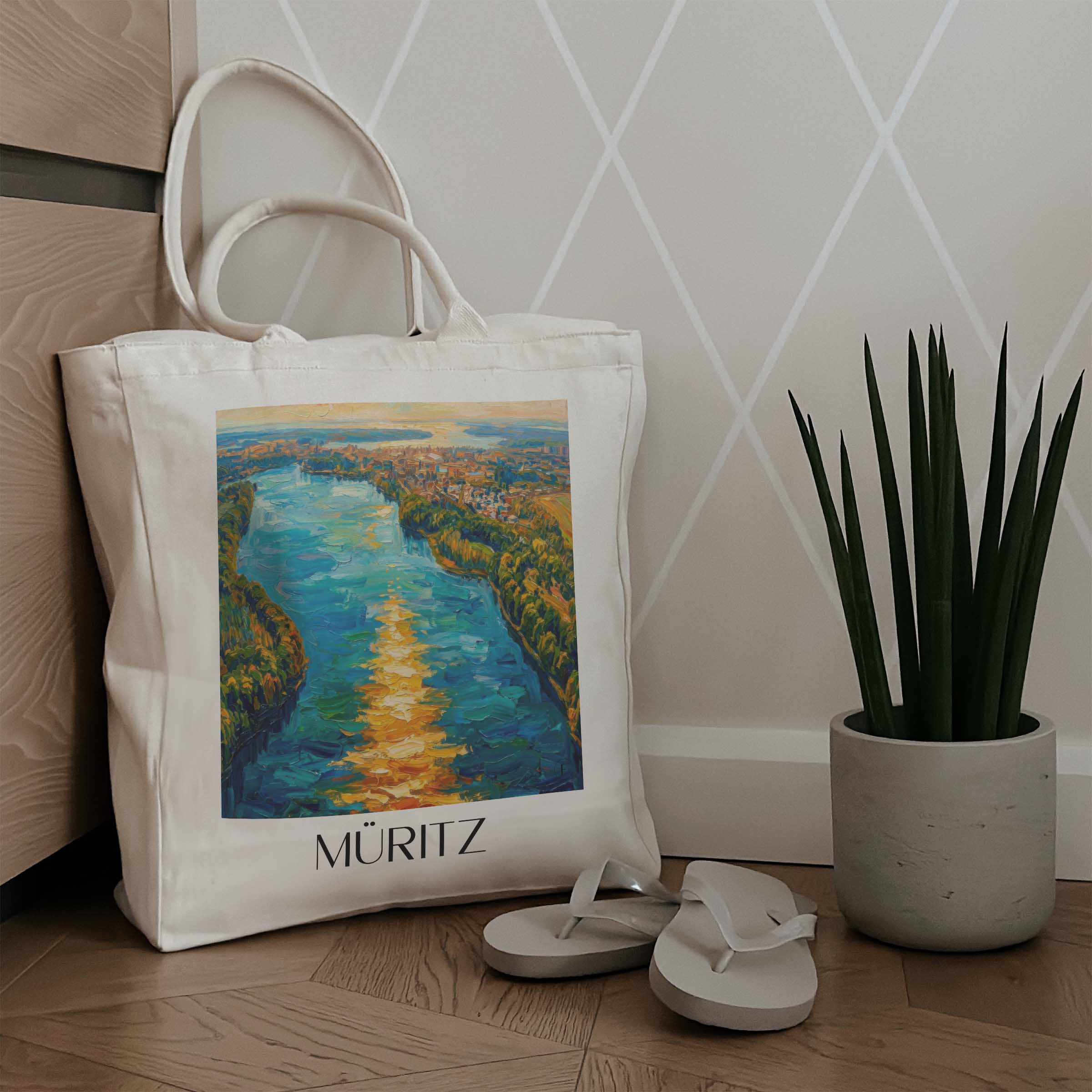 müritz-mecklenburgische-seenplatte-deutschland-einkaufstasche-oil-painting-oelgemaelde