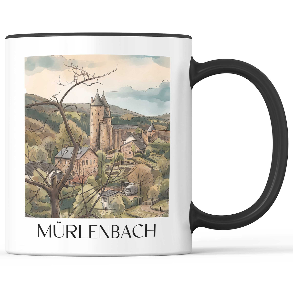 mürlenbach-eifel-deutschland-kaffeebecher-aquarell
