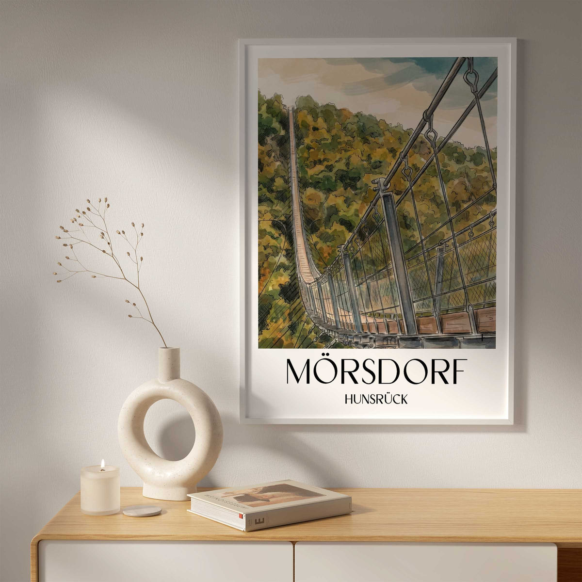 mörsdorf-hunsrück-deutschland-poster-aquarell