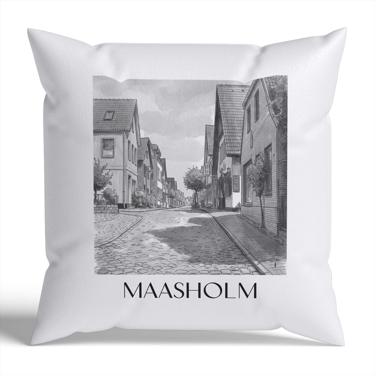 maasholm-schleswig-deutschland-kissenbezug-aquarell-schwarz-weiss