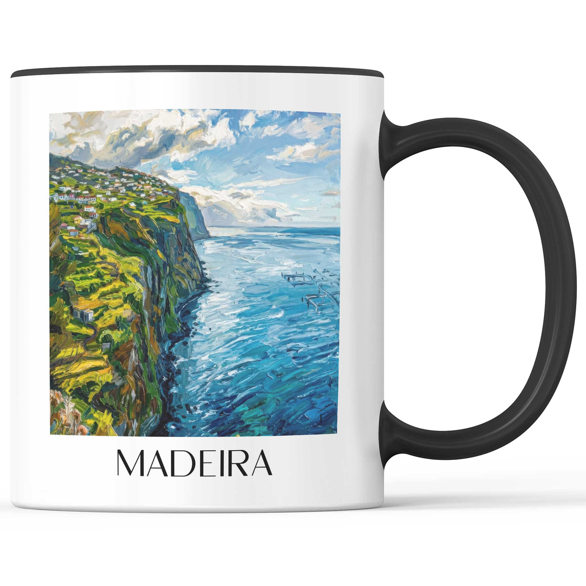 Madeira - Portugal Becher - Kaffeetasse im Ölgemälde Stil - favplace