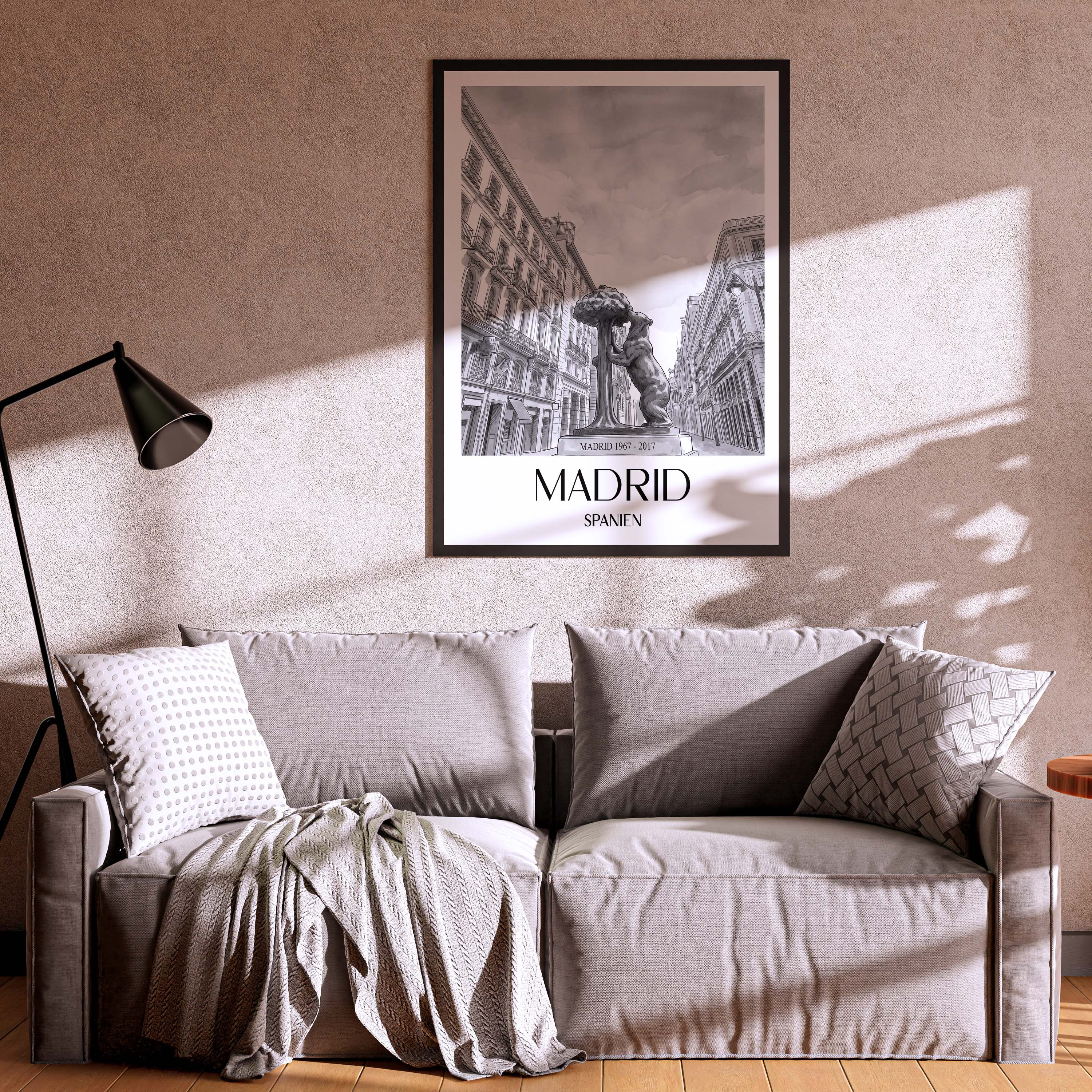 madrid-spanien-spanien-poster-aquarell-schwarz-weiss