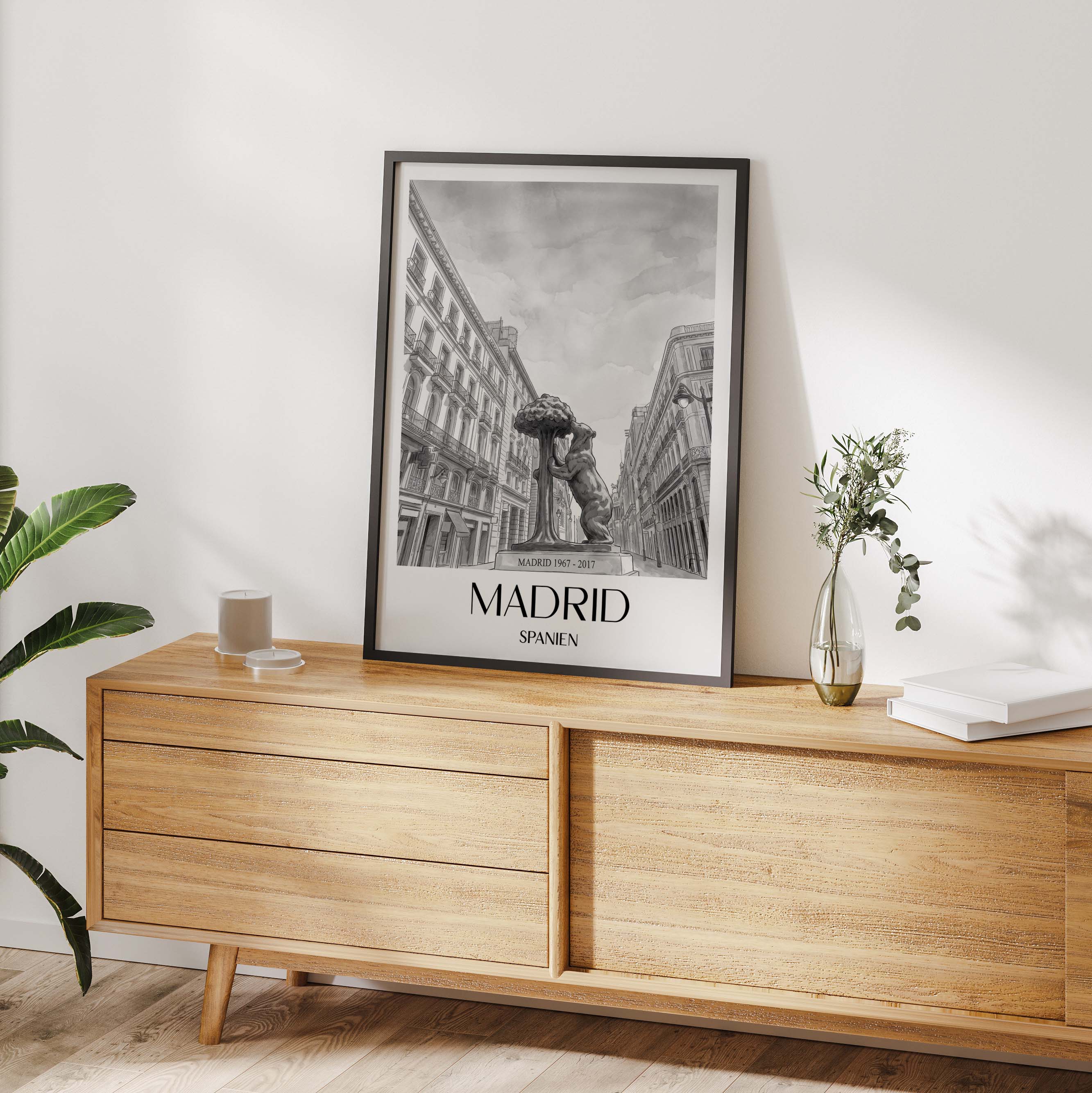 madrid-spanien-spanien-poster-aquarell-schwarz-weiss