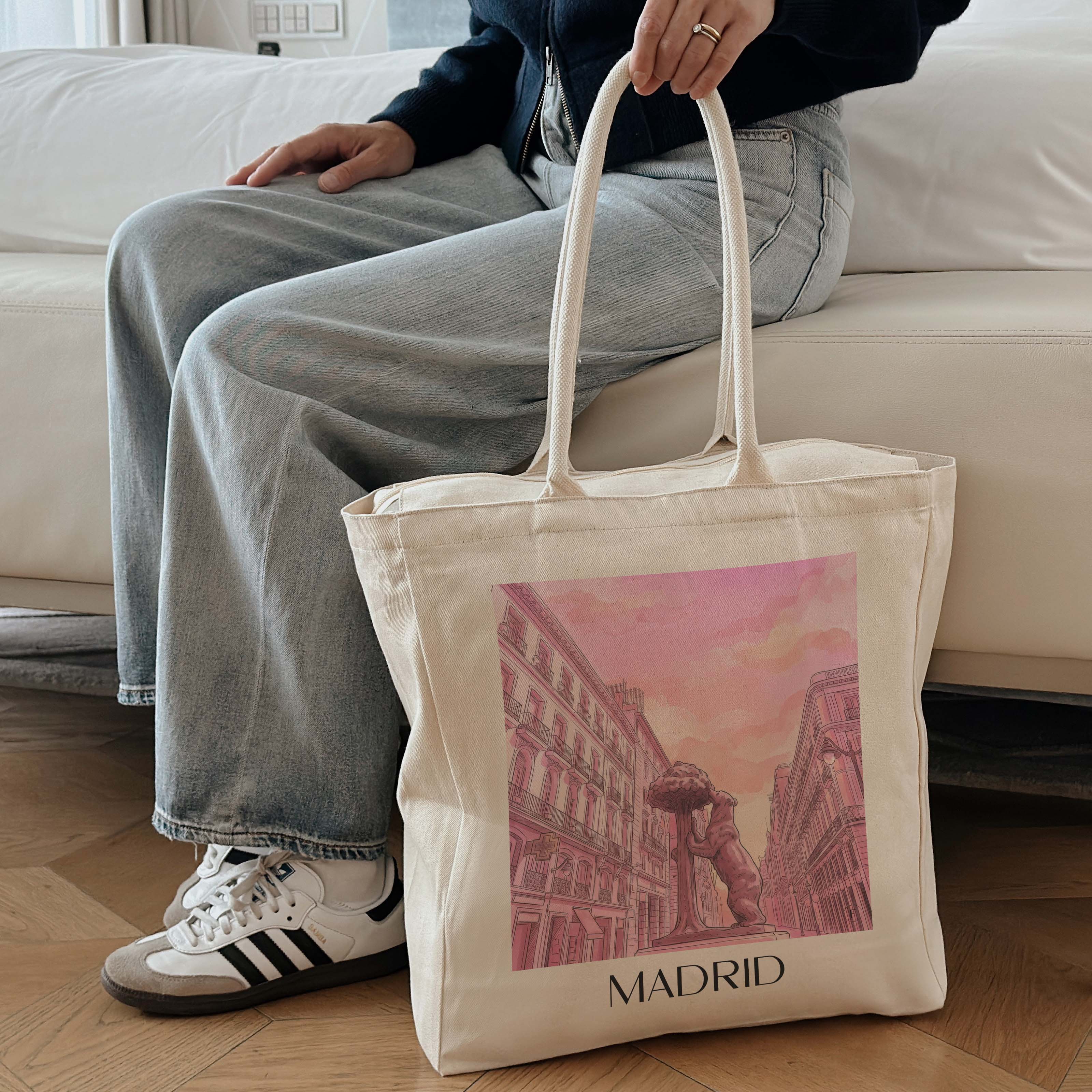madrid-spanien-spanien-einkaufstasche-aquarell-pink-rosa