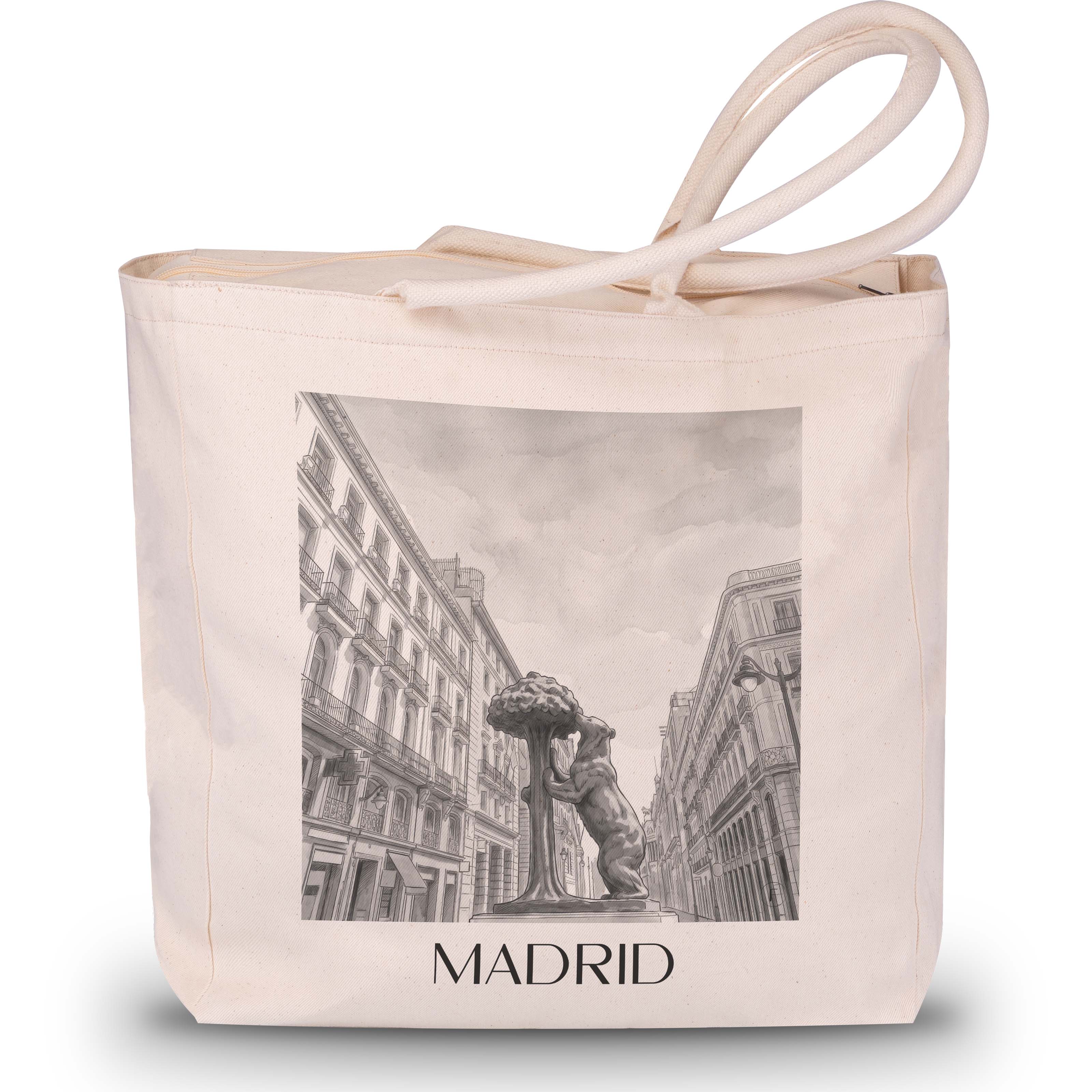 madrid-spanien-spanien-einkaufstasche-aquarell-schwarz-weiss