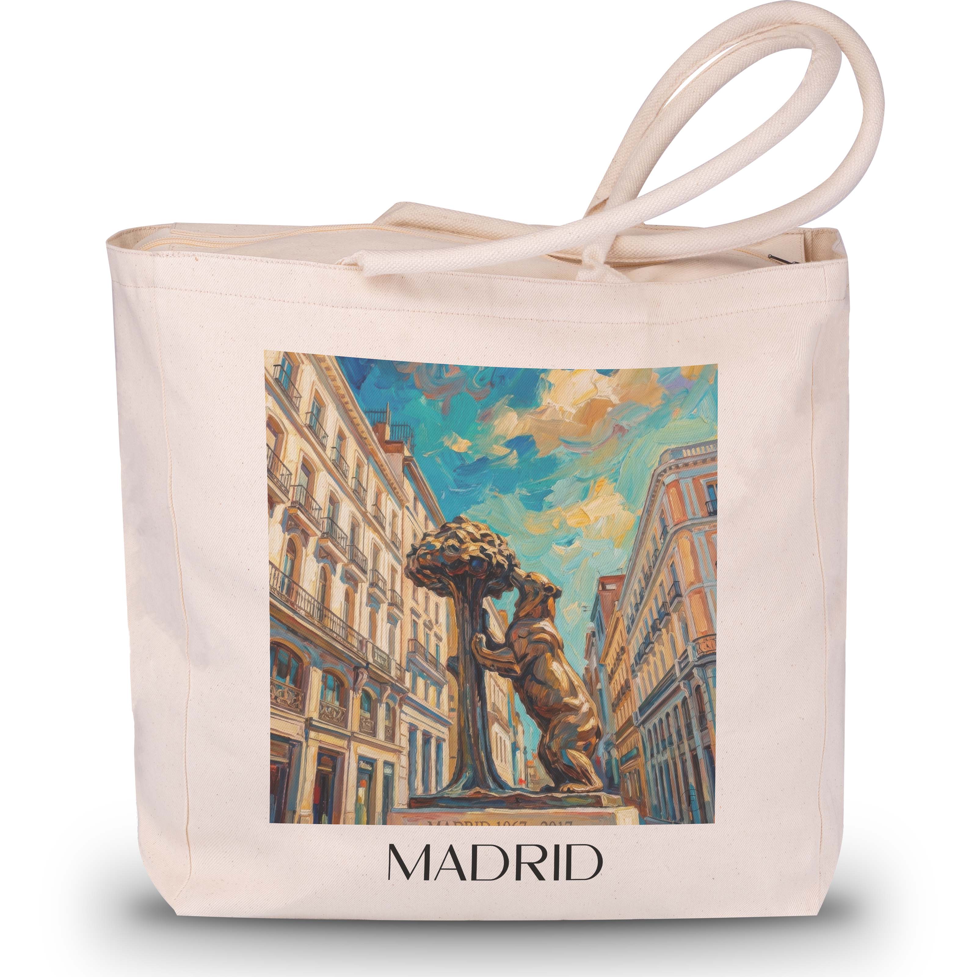 madrid-spanien-spanien-einkaufstasche-oil-painting-oelgemaelde