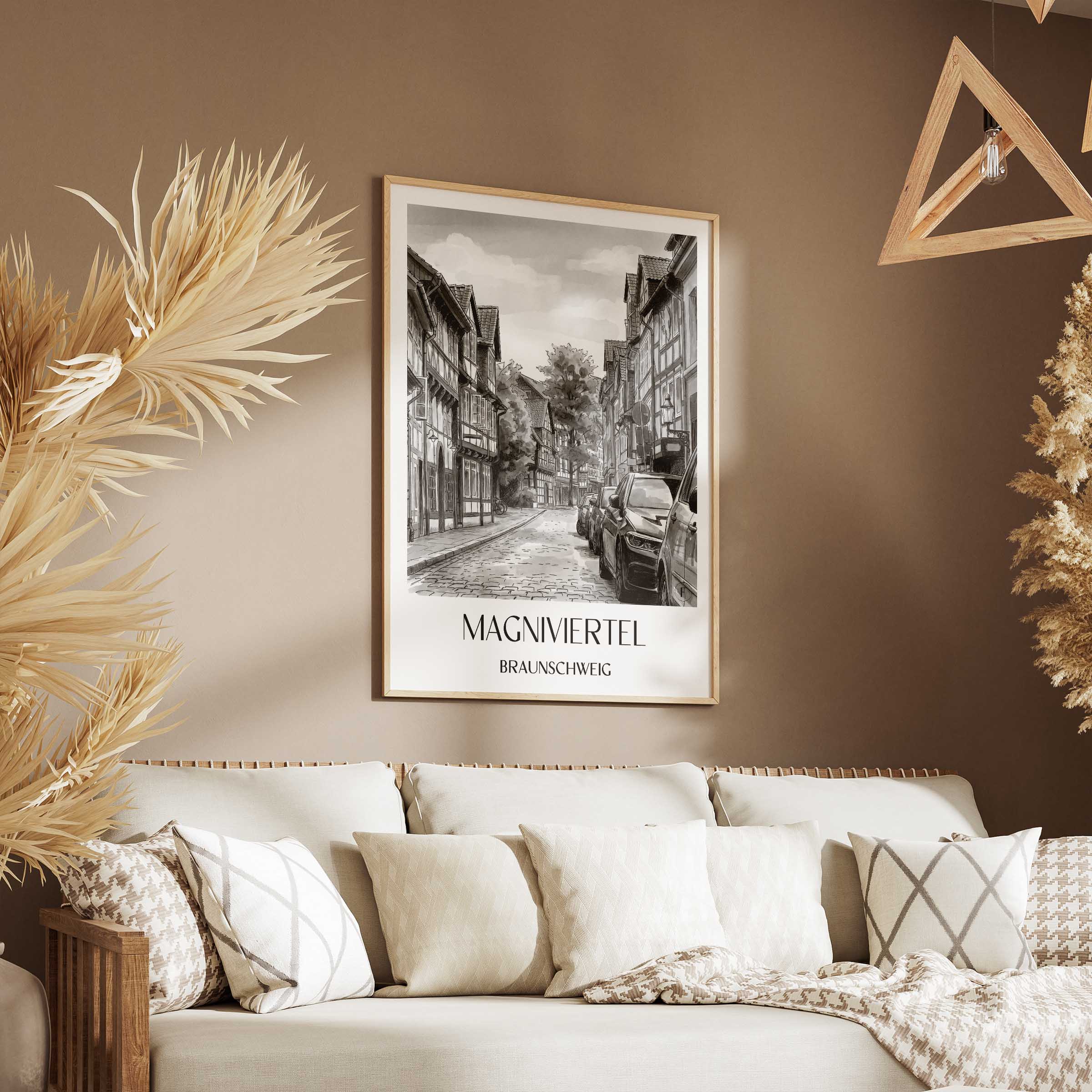 magniviertel-braunschweig-deutschland-poster-aquarell-schwarz-weiss
