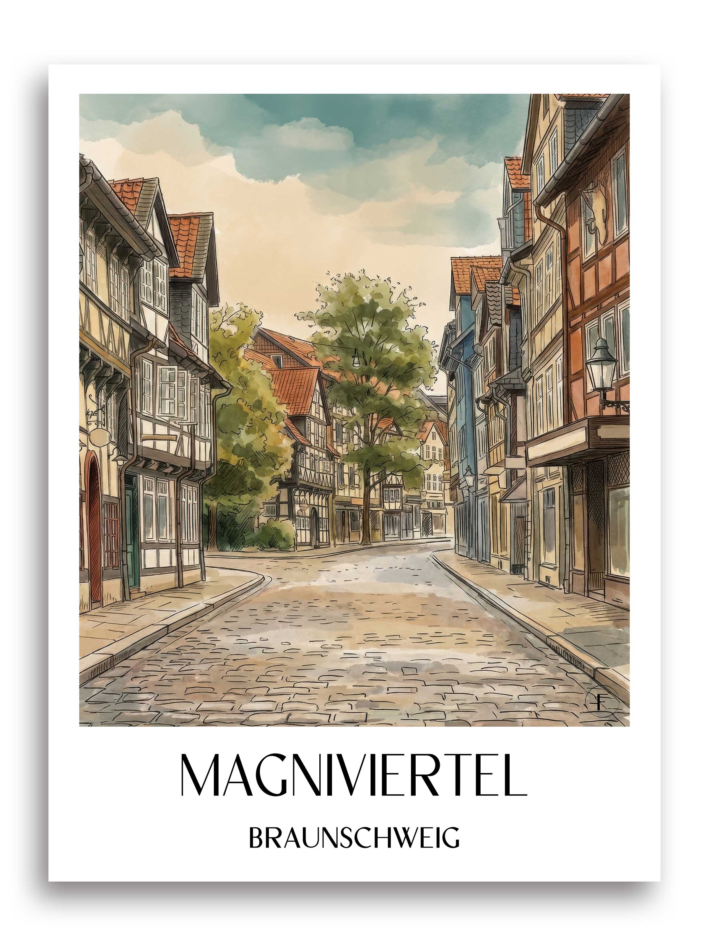 magniviertel-braunschweig-deutschland-poster-aquarell