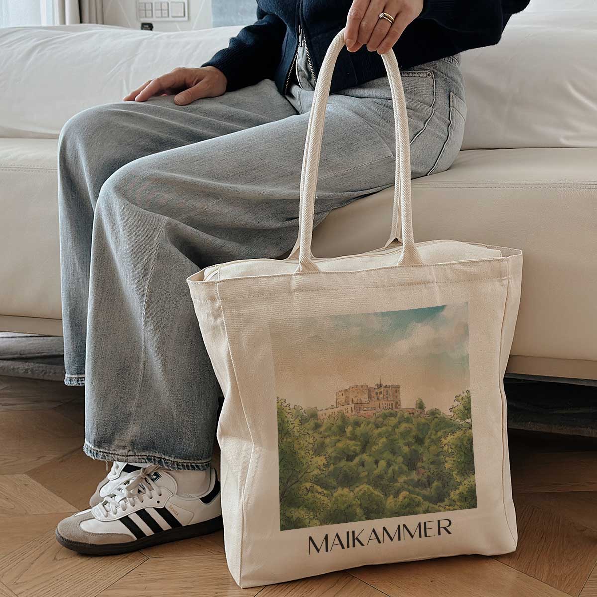 maikammer-pfälzer-weinstraße-deutschland-einkaufstasche-aquarell