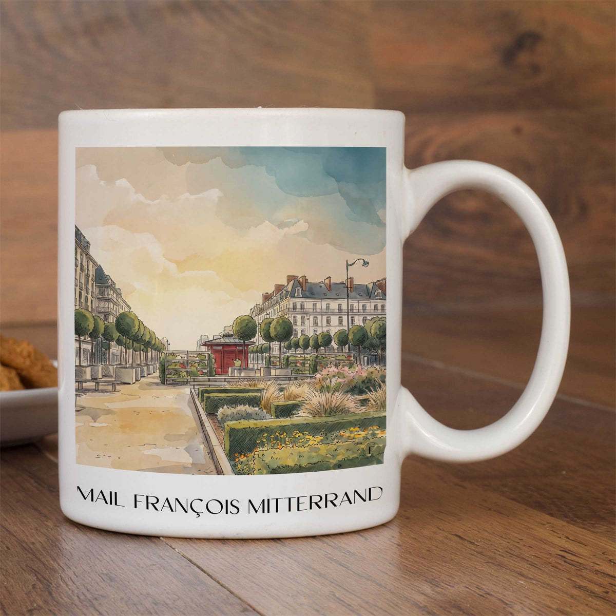mail-françois-mitterrand-rennes-frankreich-kaffeebecher-aquarell