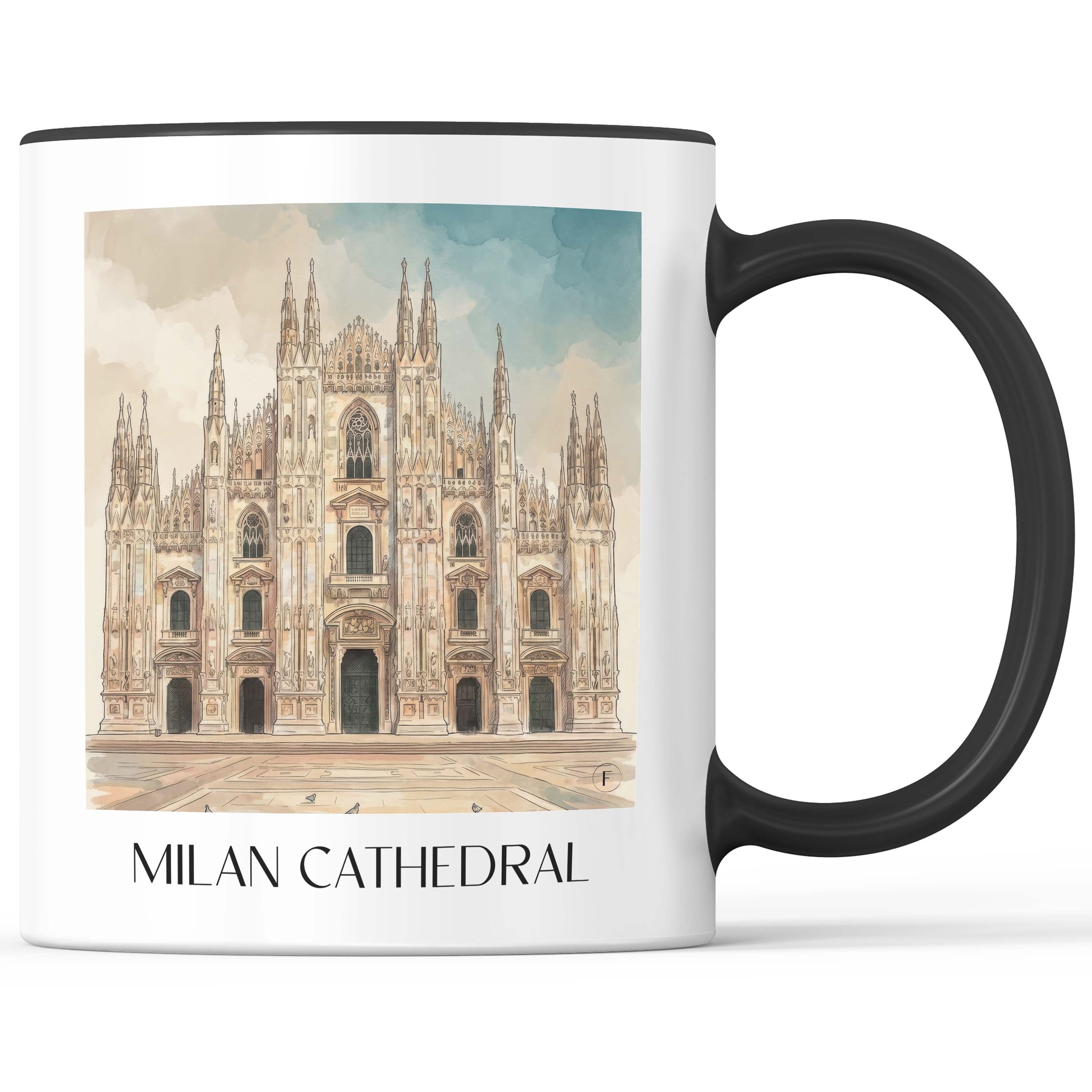 Mailänder Dom - Italien Becher - Kaffeetasse im Aquarell Stil - favplace