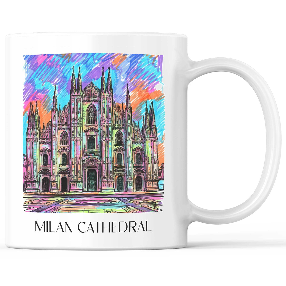 Mailänder Dom - Italien Becher - Kaffeetasse im Tag Graffiti Stil - favplace