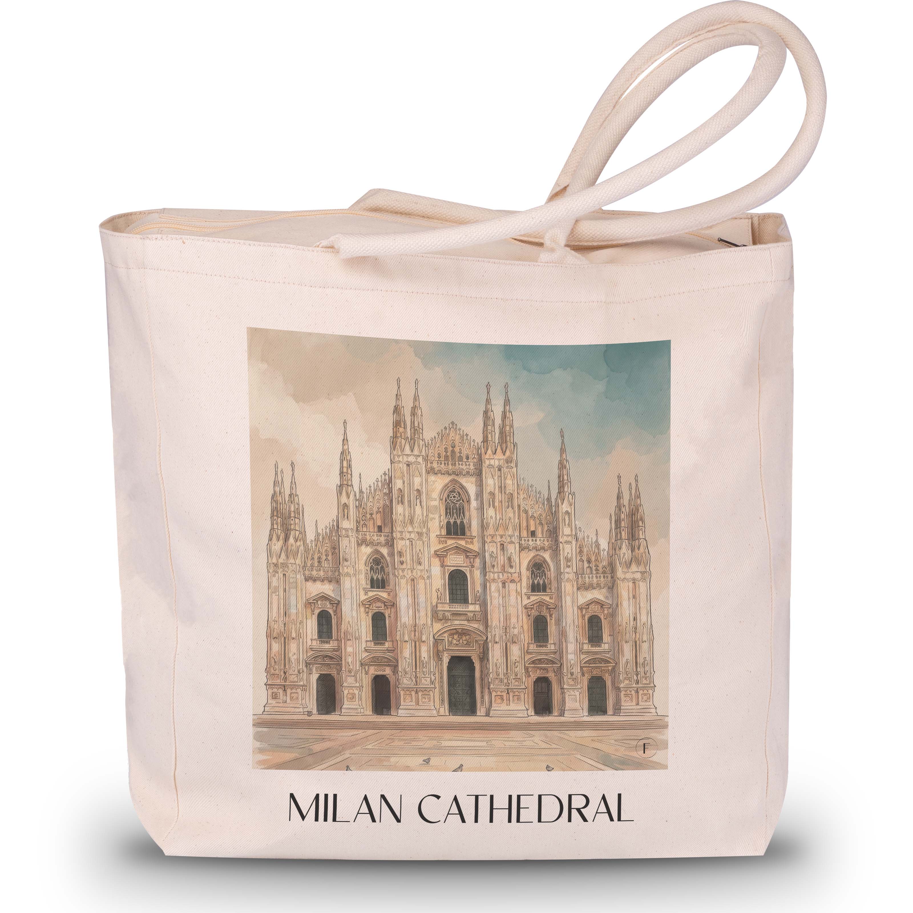Mailänder Dom - Italien Tote Bag - Einkaufstasche im Aquarell Stil - favplace