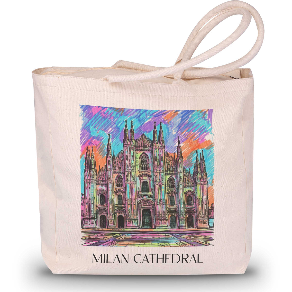 Mailänder Dom - Italien Tote Bag - Einkaufstasche im Tag Graffiti Stil - favplace