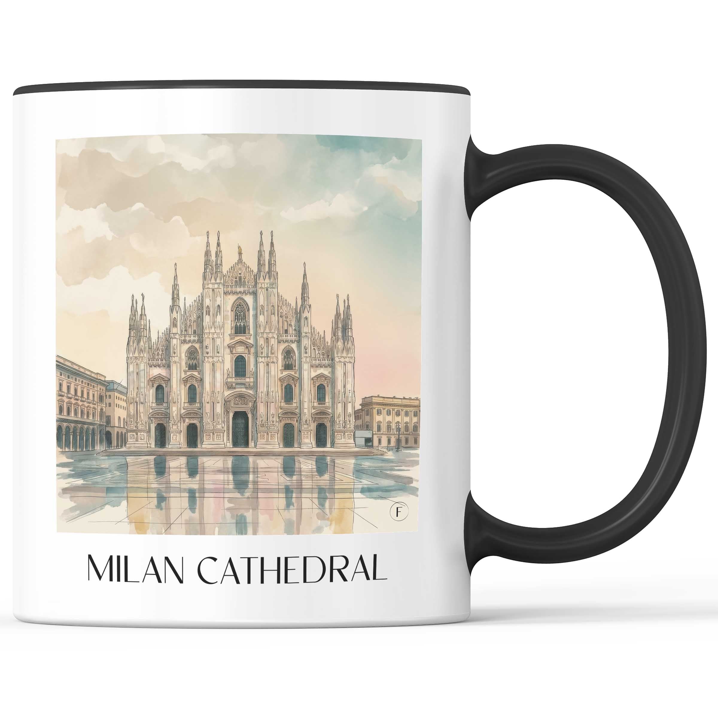 Mailänder Dom Kaffeebecher - Italien - Italien Becher - Kaffeetasse im Aquarell Stil - favplace