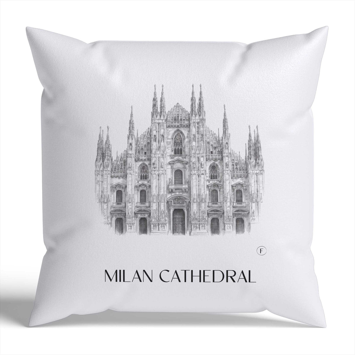 Mailänder Dom Kissenhülle - Zierkissen Bezug - Italien - Italien Kissen bzw. Kissenbezug im Zeichnung Stil - favplace