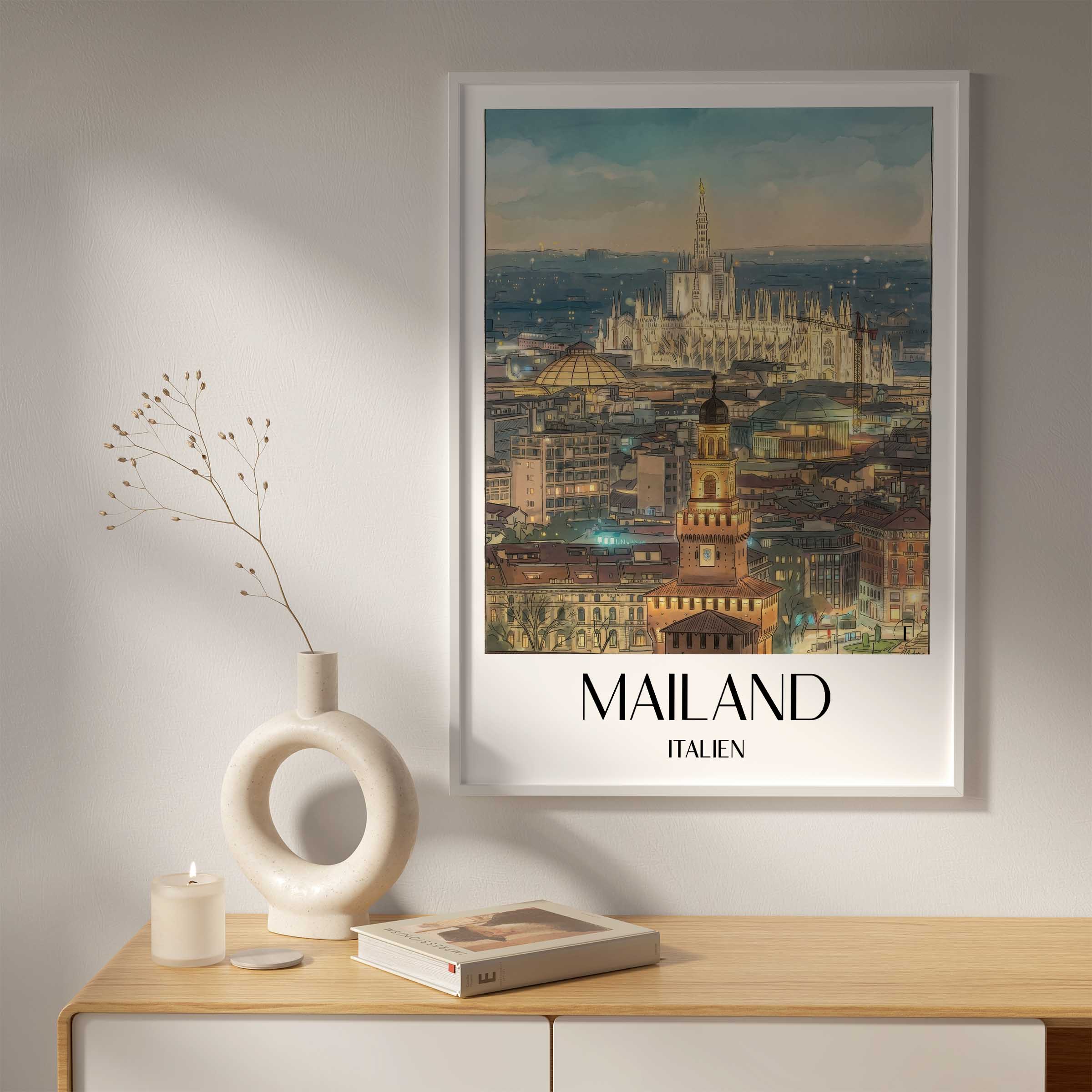 mailand-italien-italien-poster-aquarell