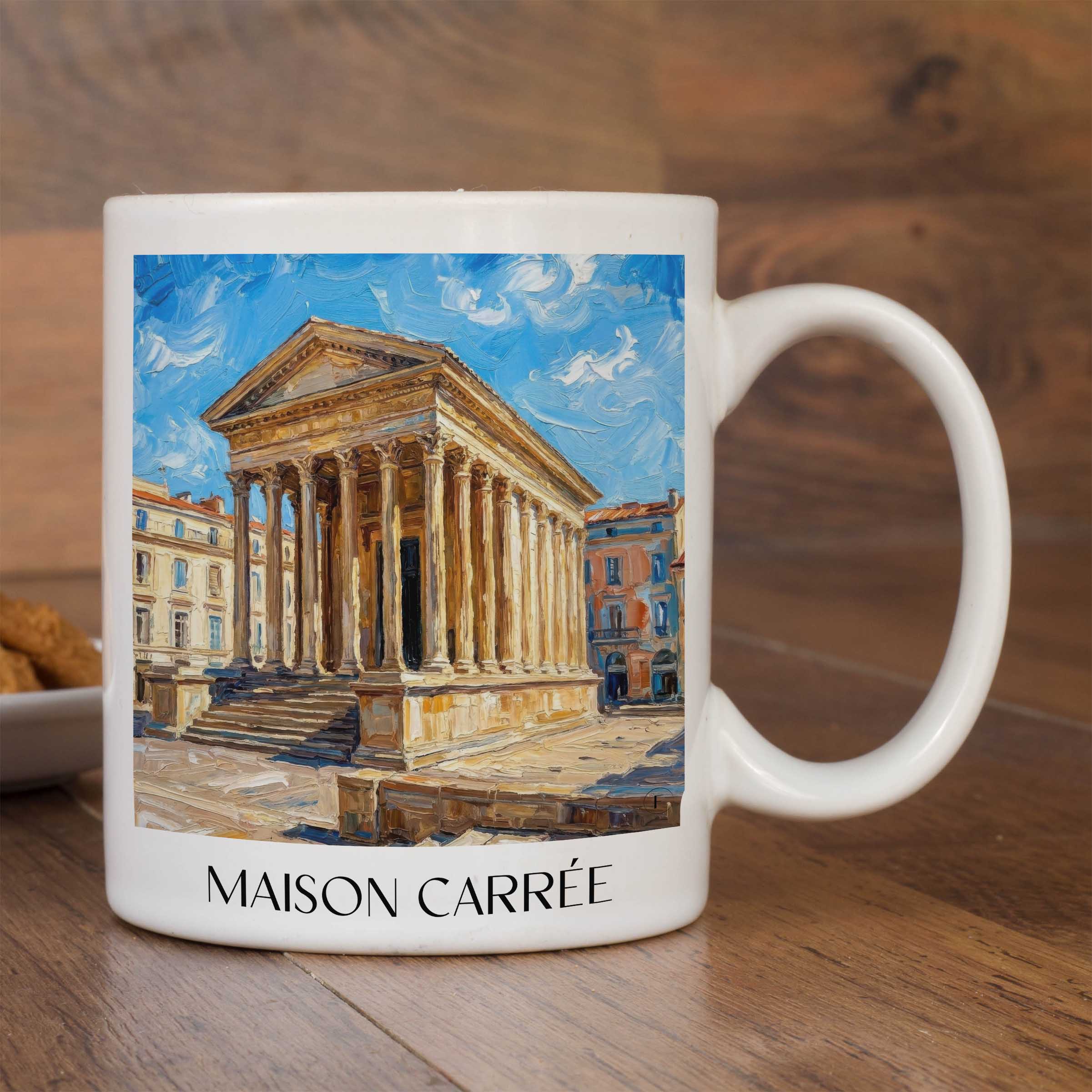 maison-carrée-nîmes-frankreich-kaffeebecher-oil-painting-oelgemaelde