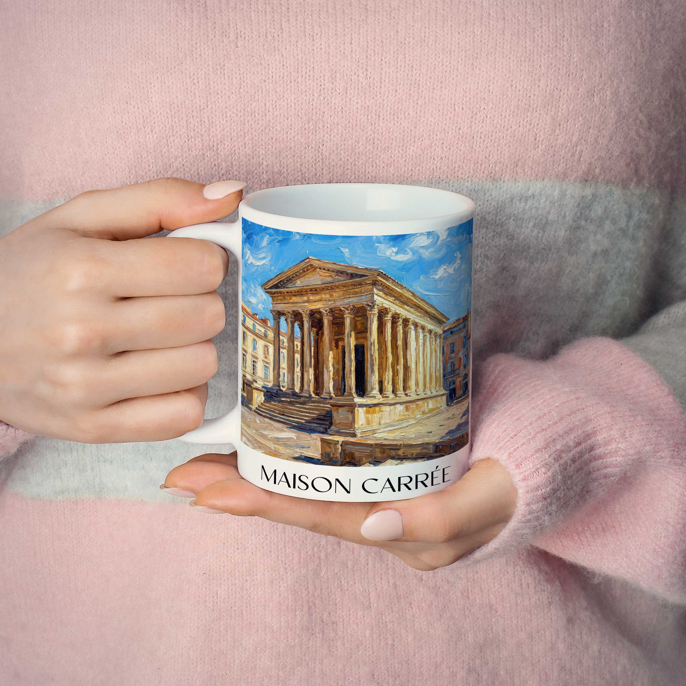 maison-carrée-nîmes-frankreich-kaffeebecher-oil-painting-oelgemaelde