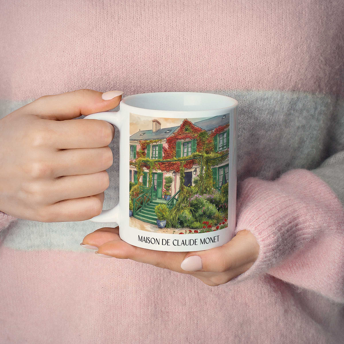maison-de-claude-monet-giverny-frankreich-kaffeebecher-aquarell