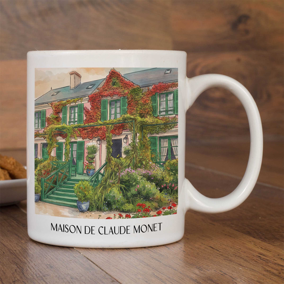 maison-de-claude-monet-giverny-frankreich-kaffeebecher-aquarell
