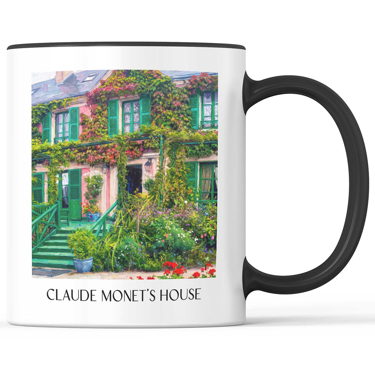 Maison de Claude Monet Kaffeebecher - Giverny - Frankreich Becher - Kaffeetasse im Ölgemälde Stil