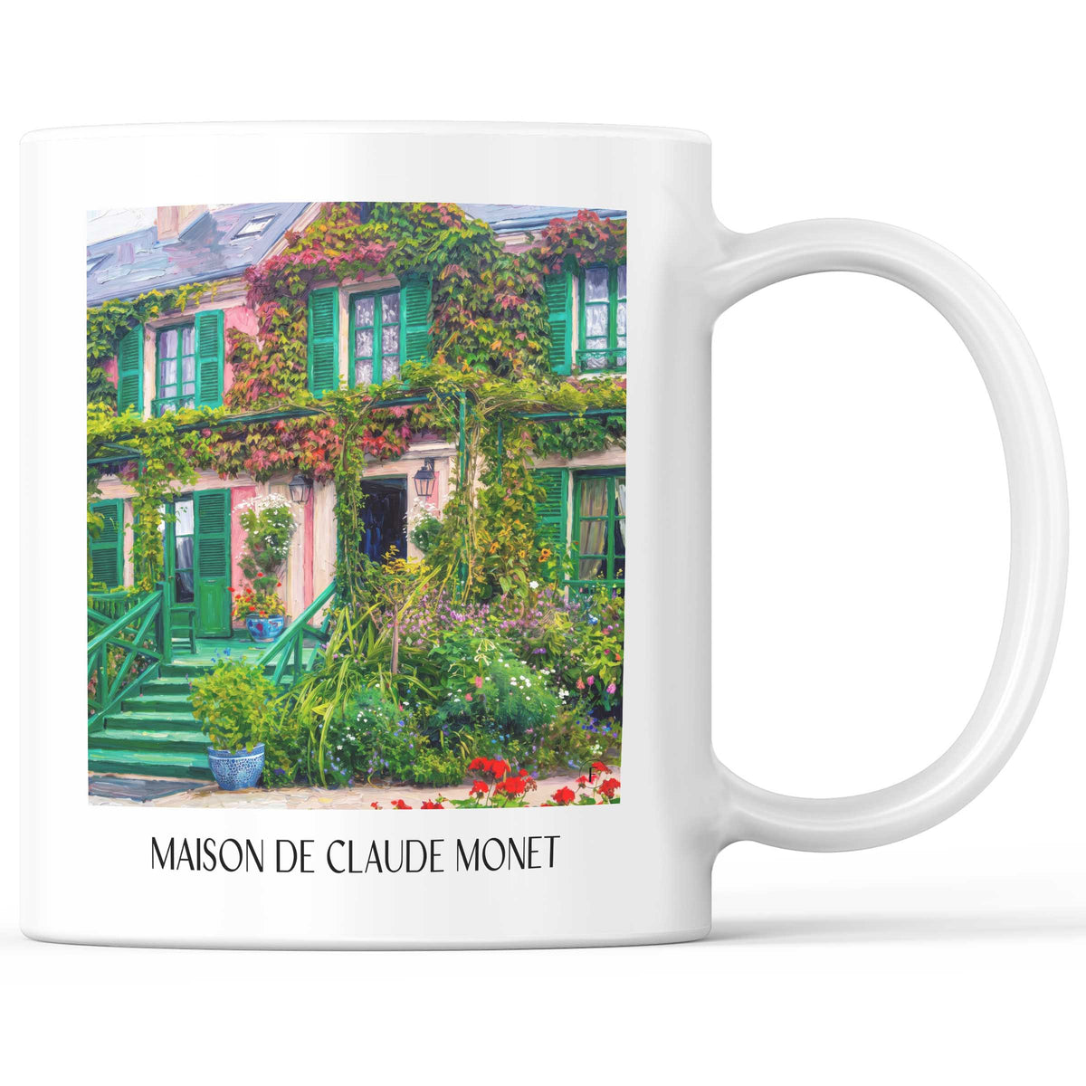 Maison de Claude Monet Kaffeebecher - Giverny - Frankreich Becher - Kaffeetasse im Ölgemälde Stil