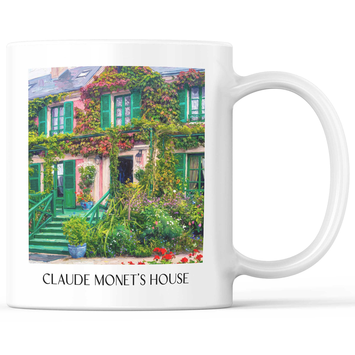 Maison de Claude Monet Kaffeebecher - Giverny - Frankreich Becher - Kaffeetasse im Ölgemälde Stil