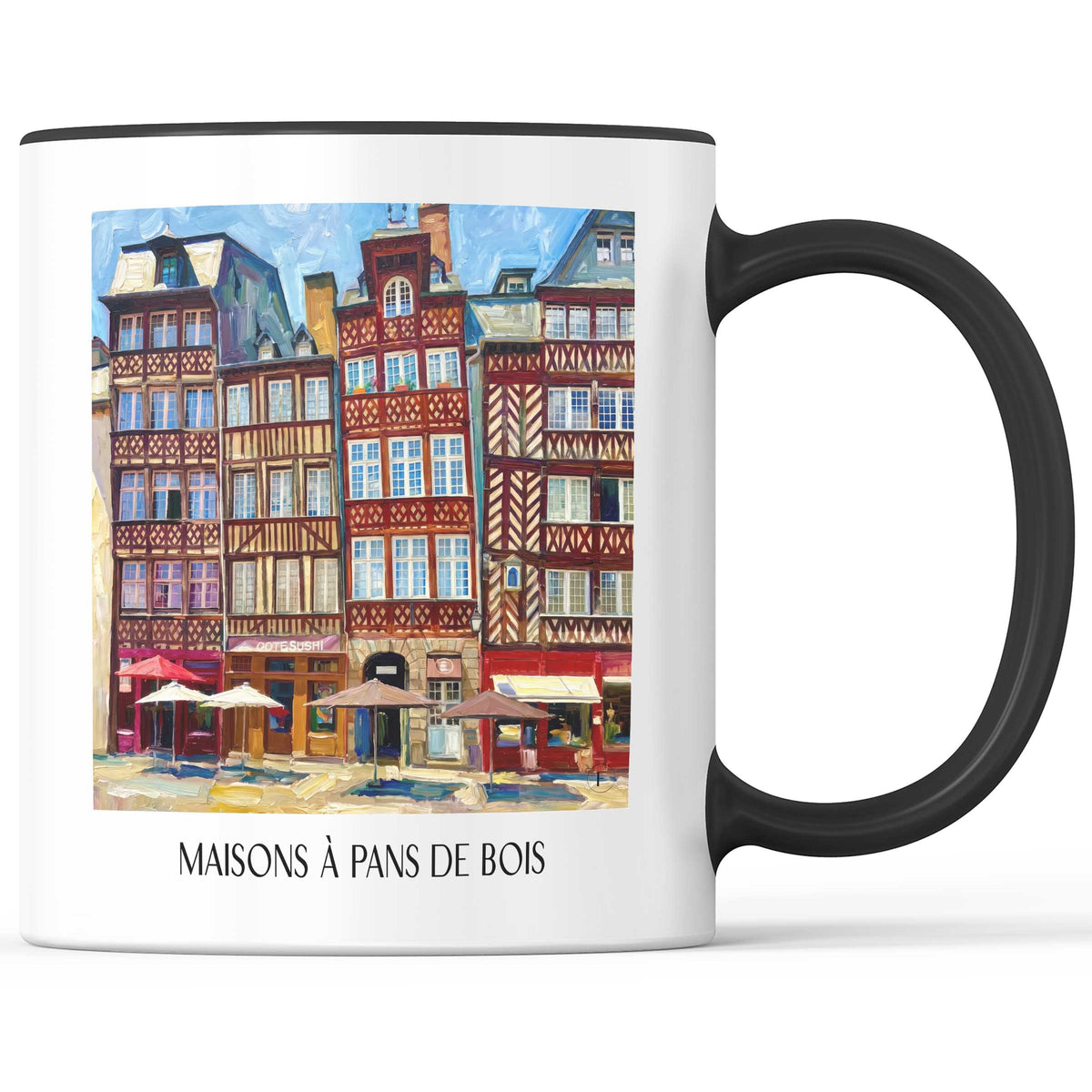 maisons-à-pans-de-bois-rennes-frankreich-kaffeebecher-oil-painting-oelgemaelde
