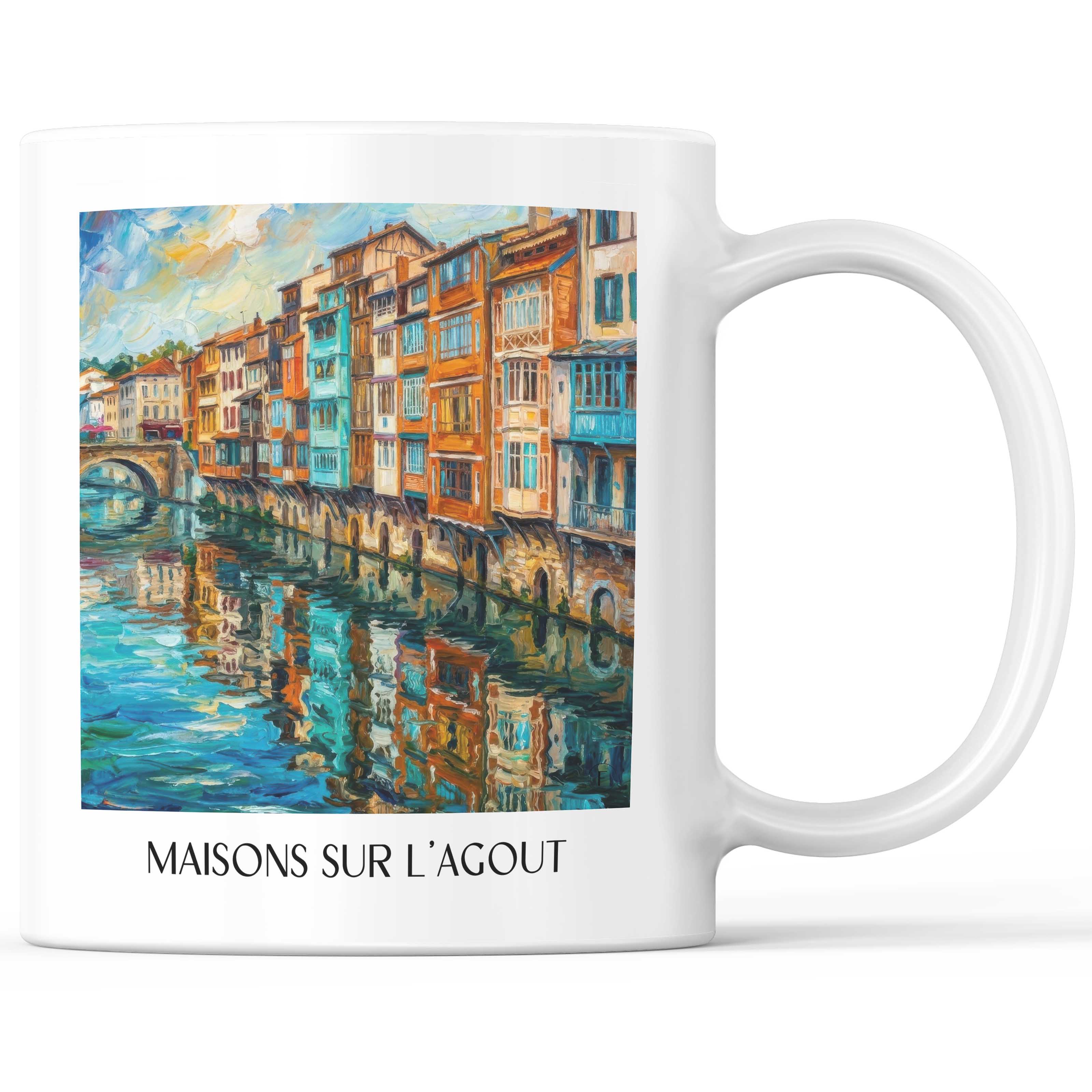 maisons-sur-l'agout-castres--frankreich-kaffeebecher-oil-painting-oelgemaelde