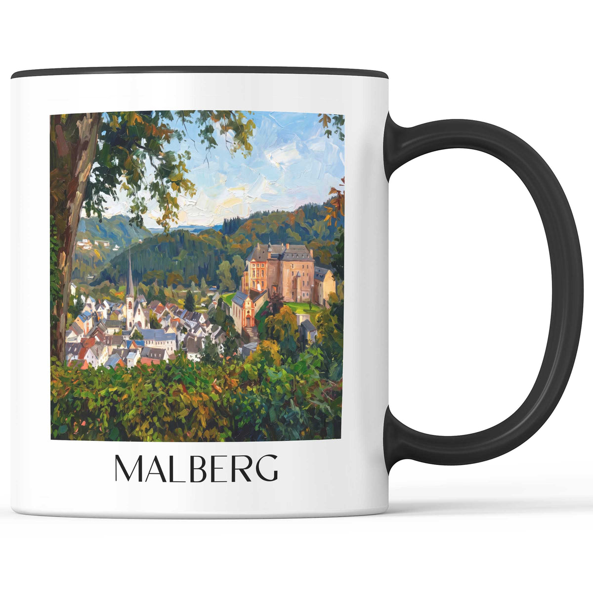 Malberg Kaffeebecher - Spessart - Deutschland Becher - Kaffeetasse im Ölgemälde Stil - favplace