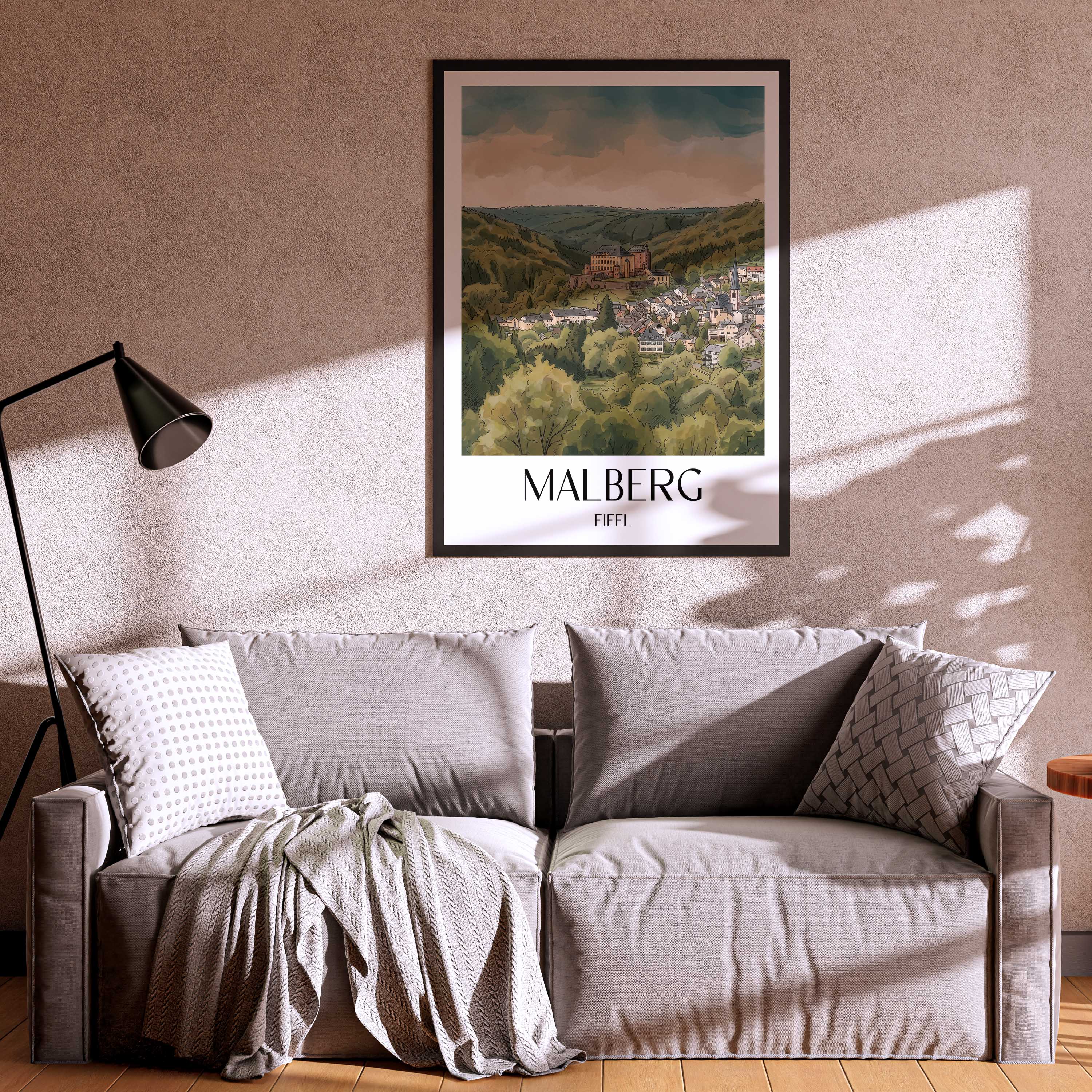 malberg-eifel-deutschland-poster-aquarell