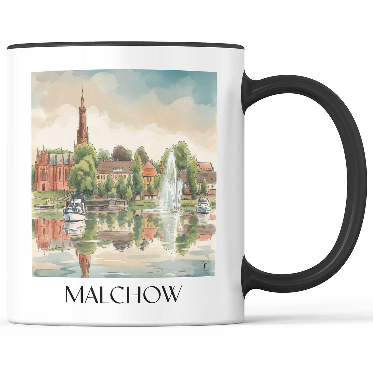 malchow-mecklenburgische-seenplatte-deutschland-kaffeebecher-aquarell