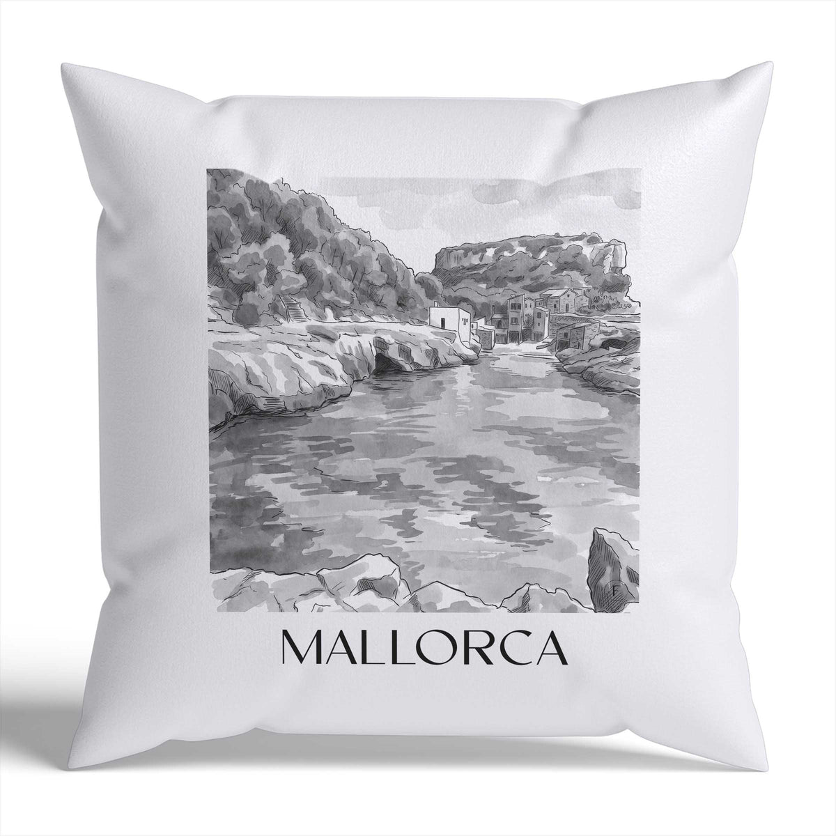 mallorca-spanien-spanien-kissenbezug-aquarell-schwarz-weiss