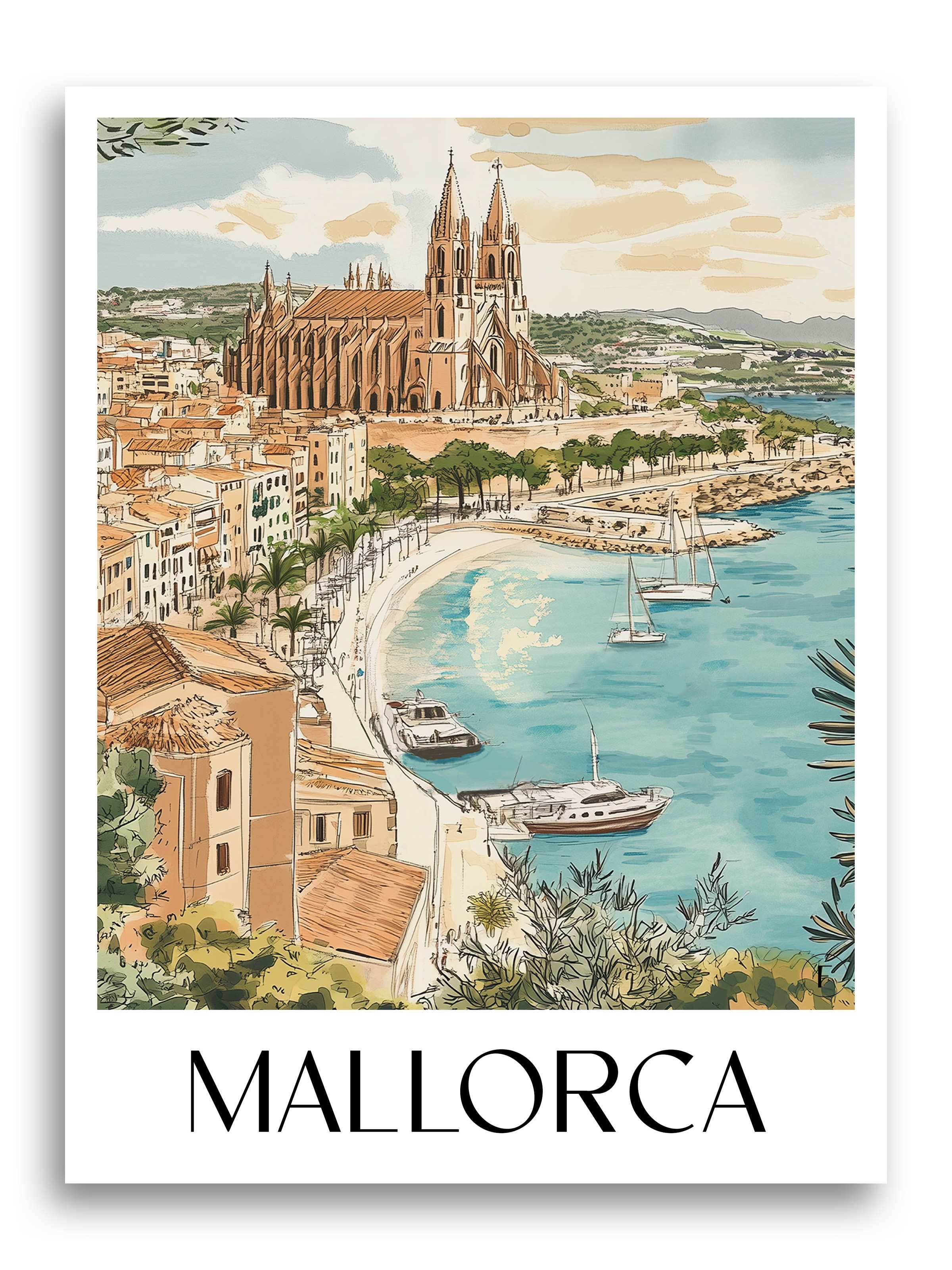 mallorca-spanien-poster-aquarell