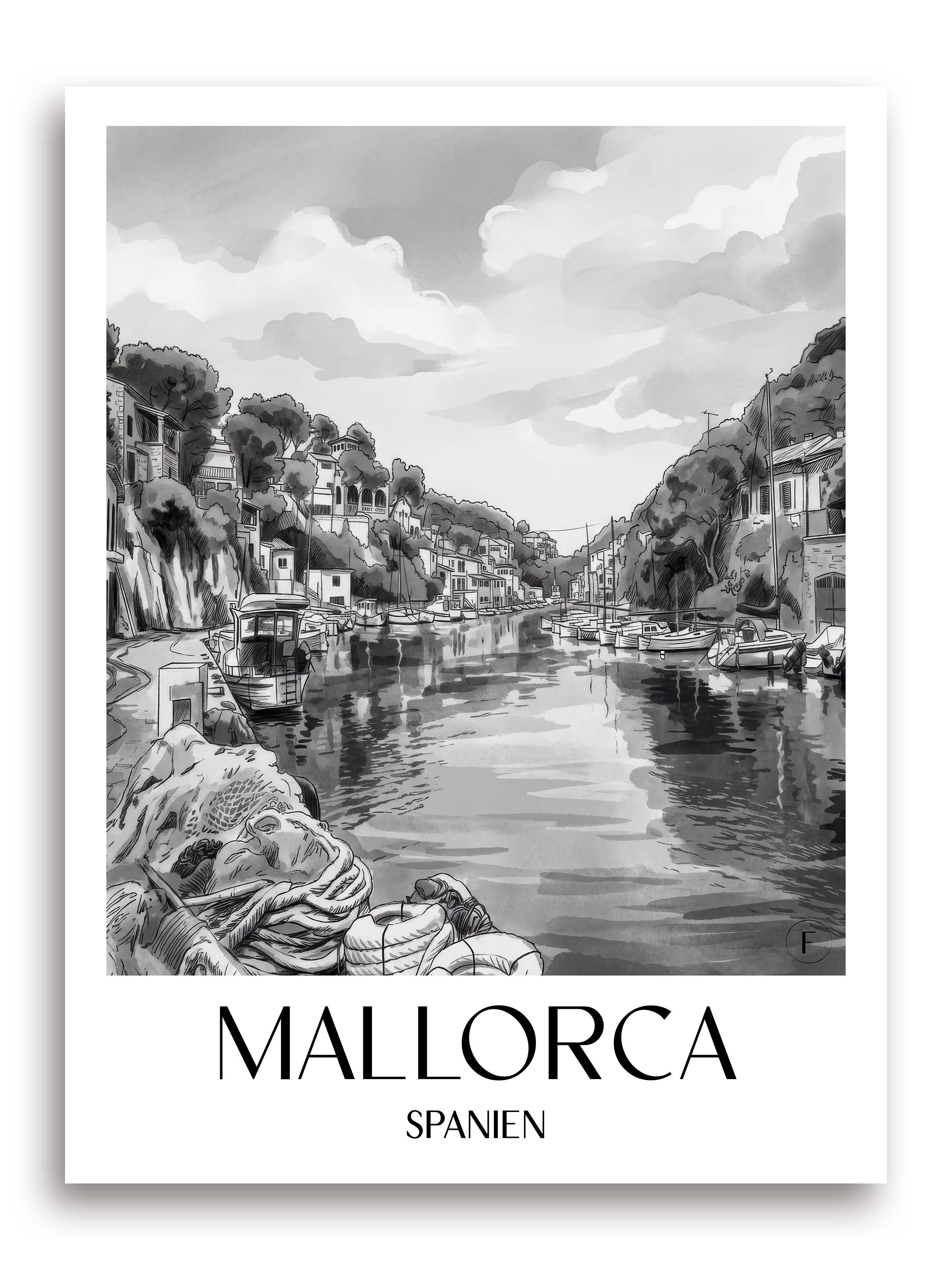 mallorca-spanien-spanien-poster-aquarell-schwarz-weiss