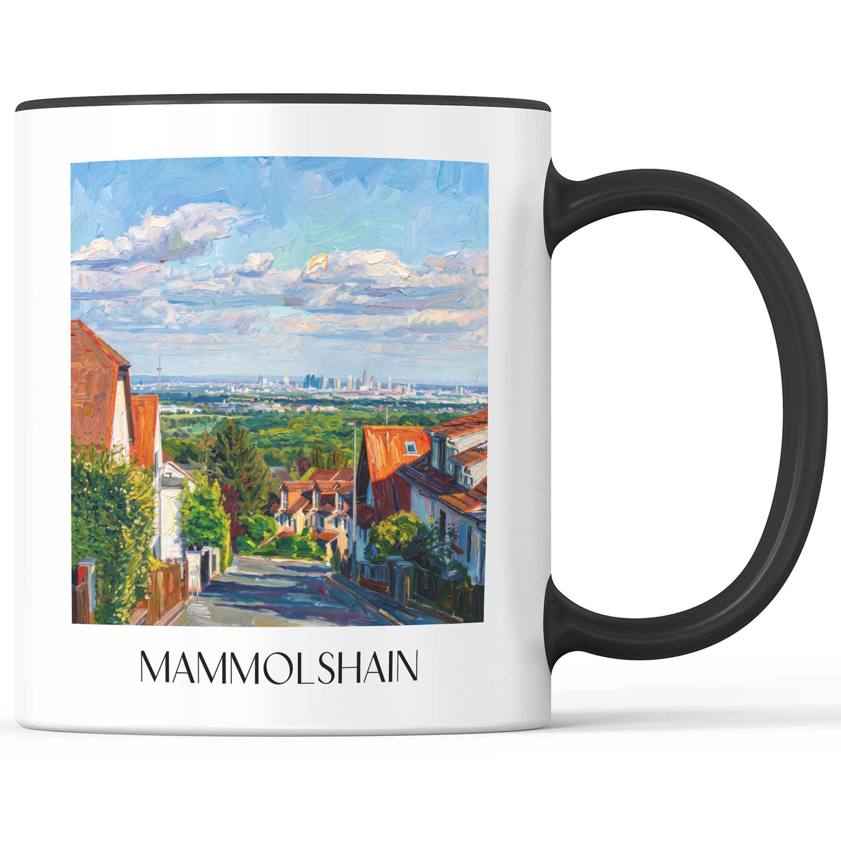 Mammolshain Kaffeebecher - Taunus - Deutschland Becher - Kaffeetasse im Ölgemälde Stil - favplace