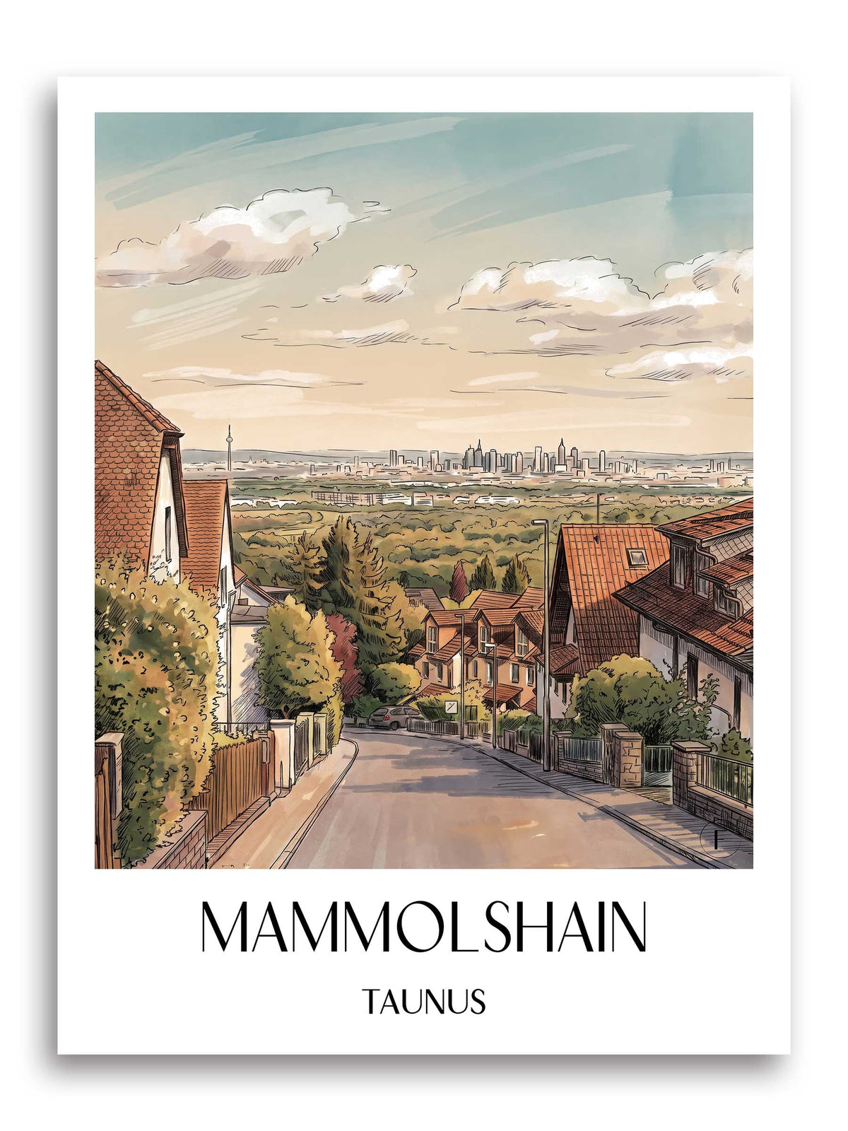 mammolshain-taunus-deutschland-poster-aquarell