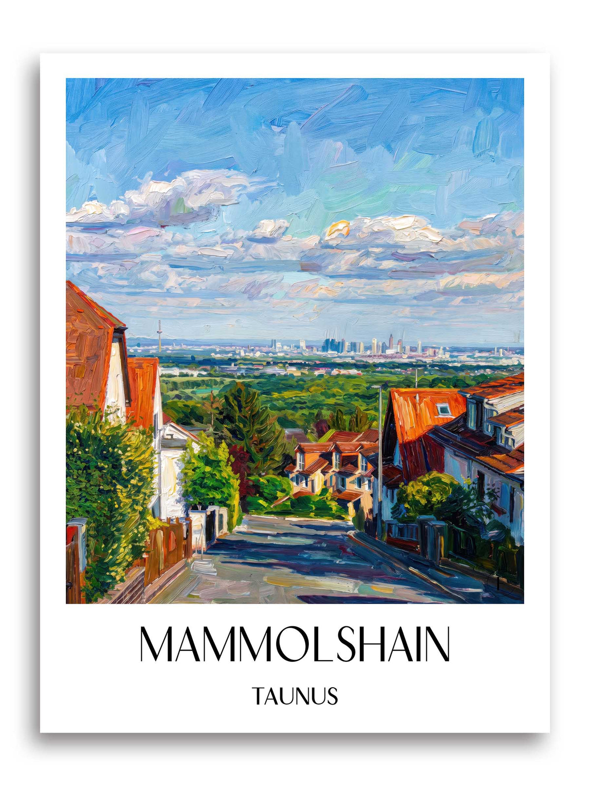 Mammolshain Poster - Taunus - Deutschland Kunstdruck - Ölgemälde von A4 bis A1 - favplace